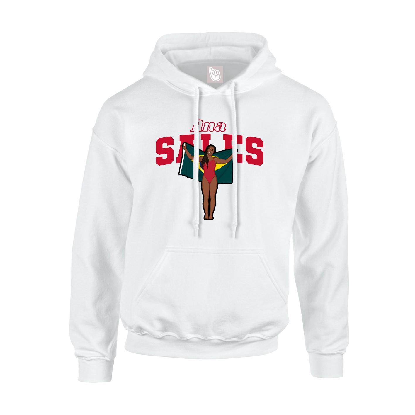 Hoodie — Name Arch in White