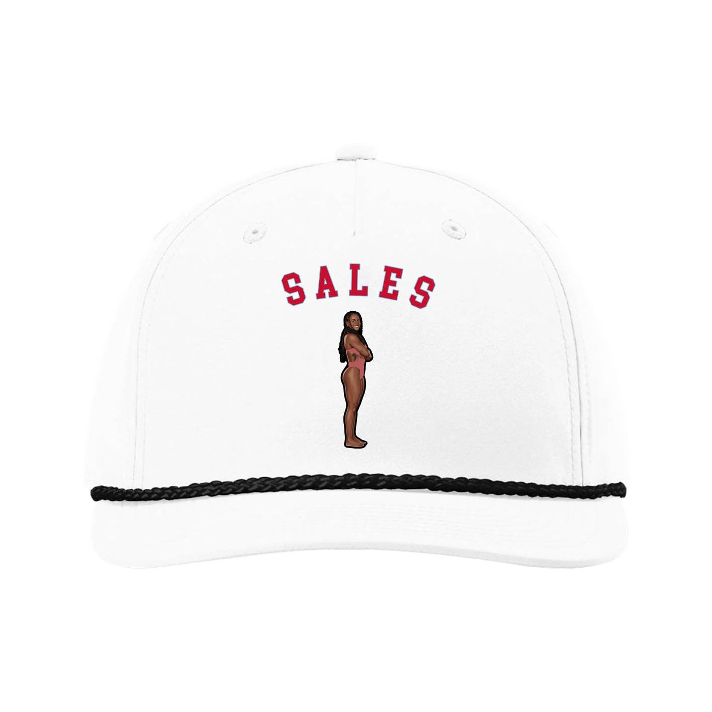Five-Panel Classic Rope Cap — Shirsey Arch in White