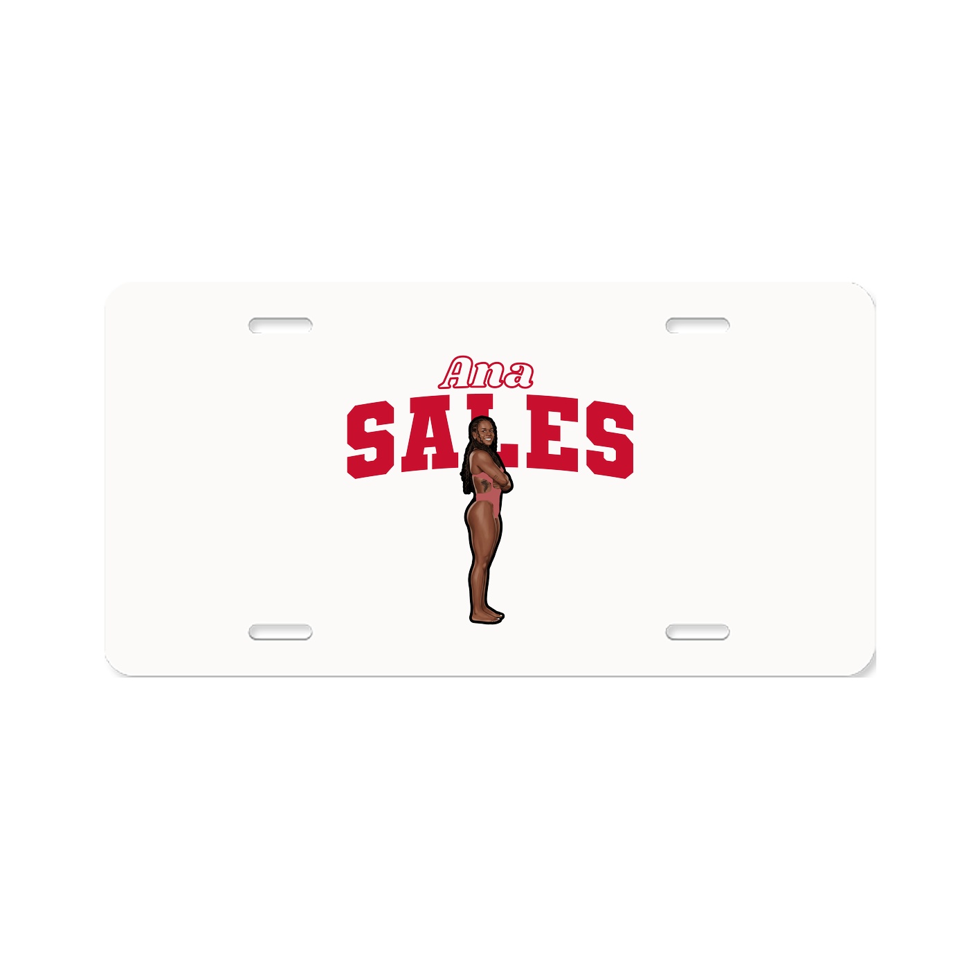 License Plate — Name Arch in Classic