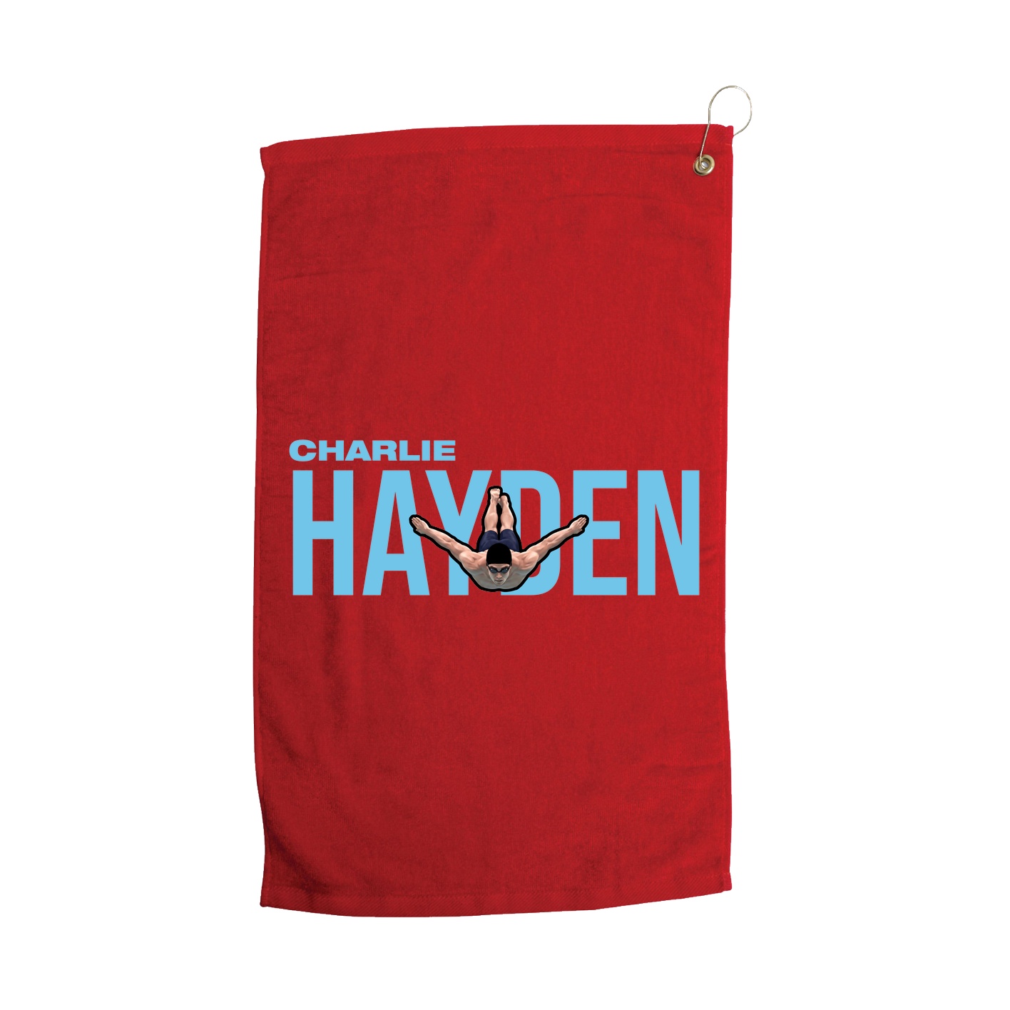 Golf Towel — Player Name in Red