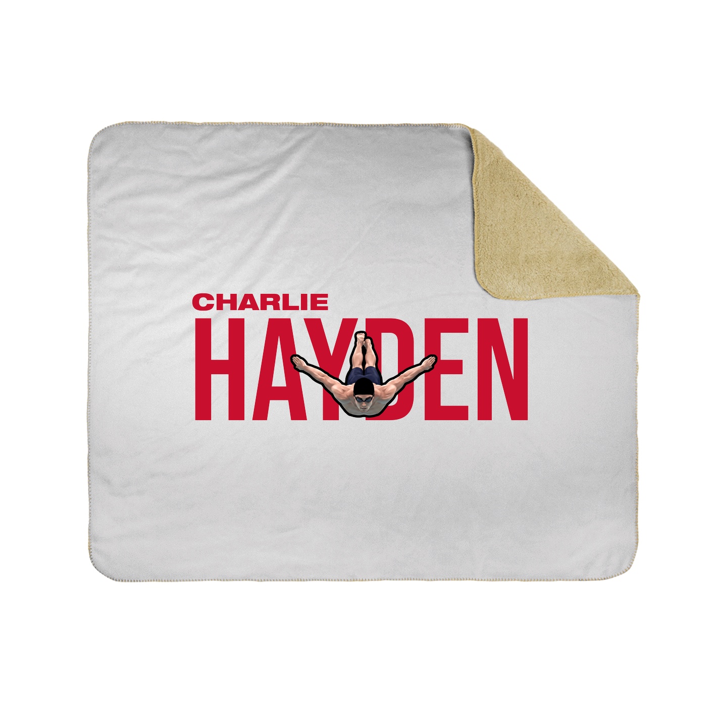 Throw Blanket — Player Name in White