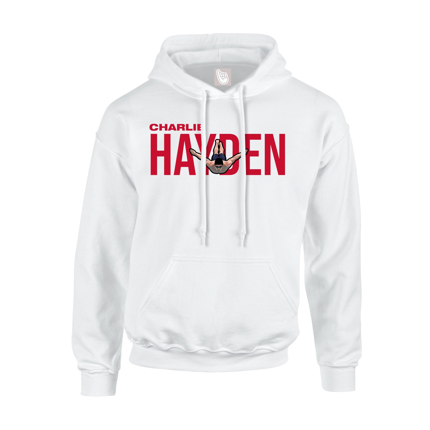 Youth Hoodie — Player Name in White