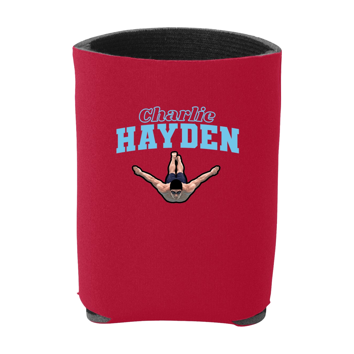 Can Holder — Name Arch in Red