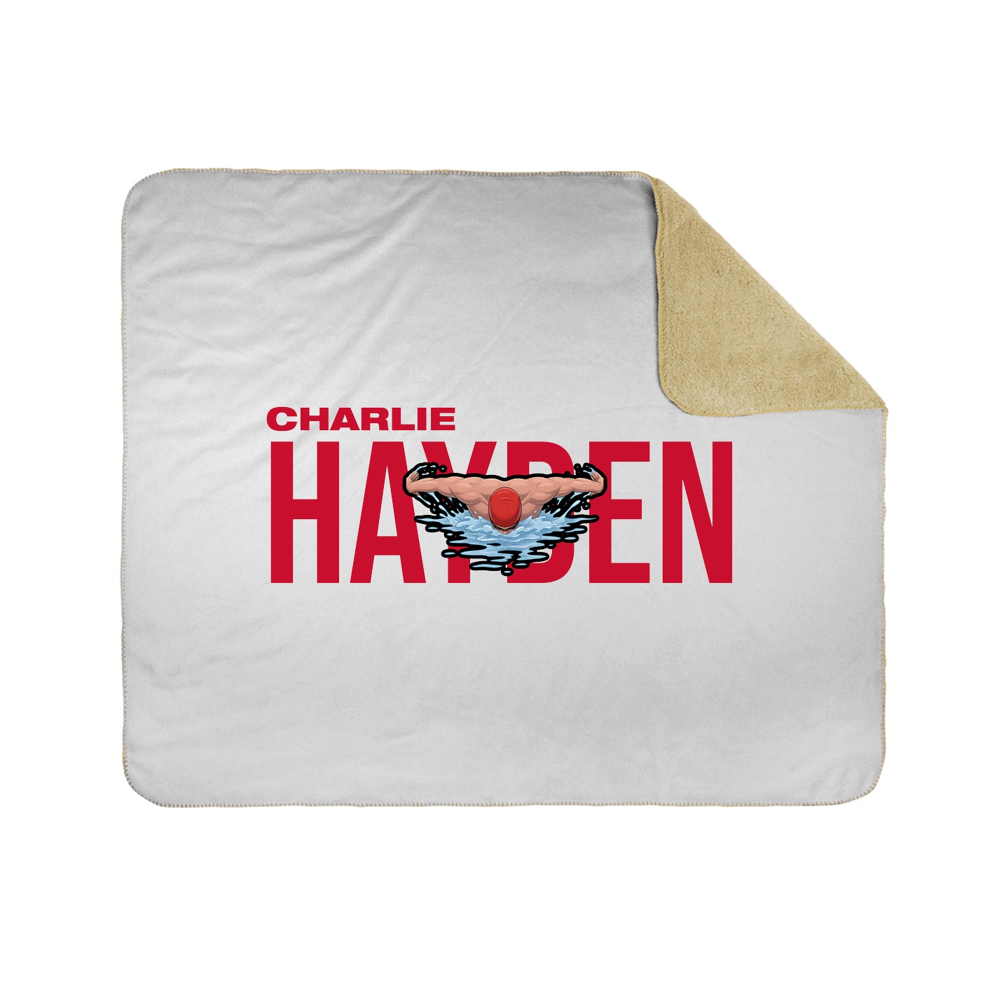 Throw Blanket — Player Name in White