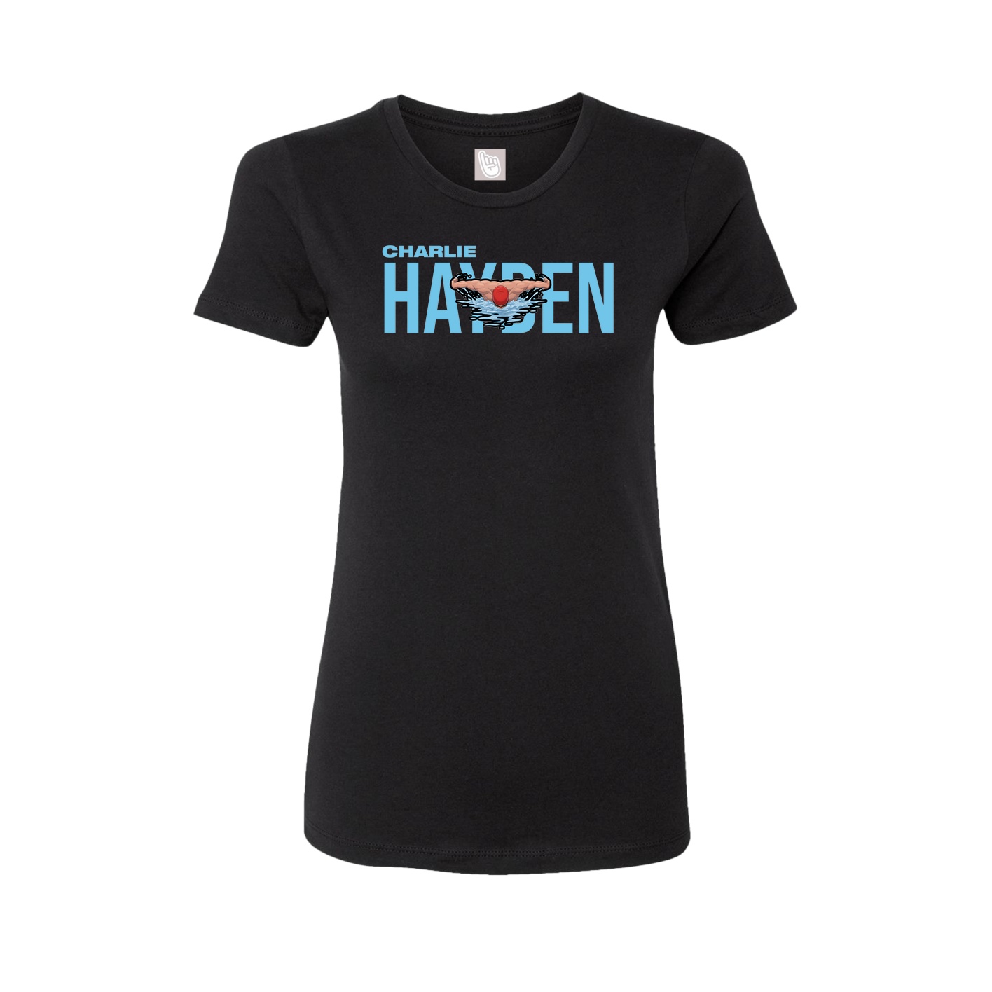 Fitted Women's Tee — Player Name in Black