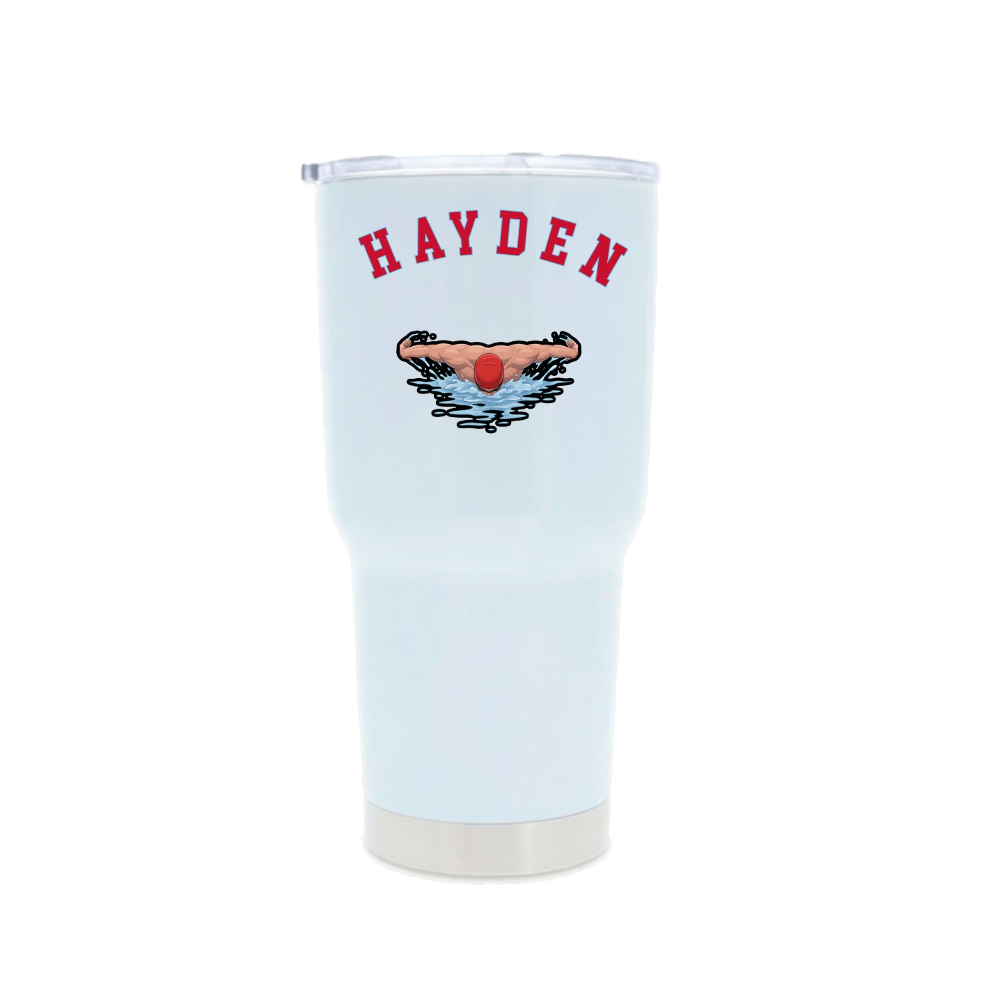 30oz Stainless Steel Tumbler — Shirsey Arch in White