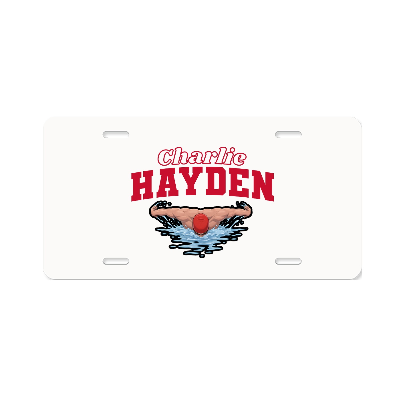 License Plate — Name Arch in Classic