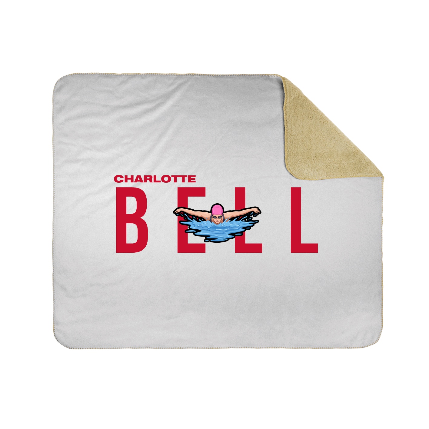 Throw Blanket — Player Name in White