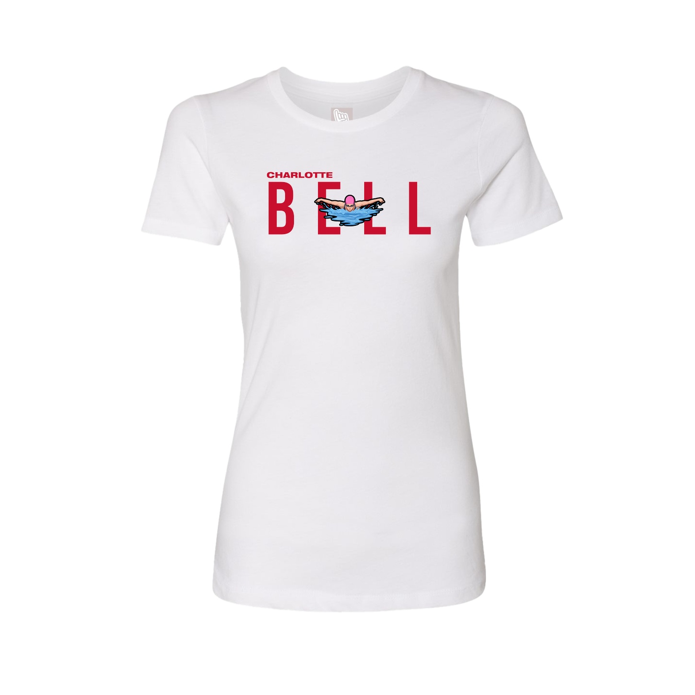 Fitted Women's Tee — Player Name in White