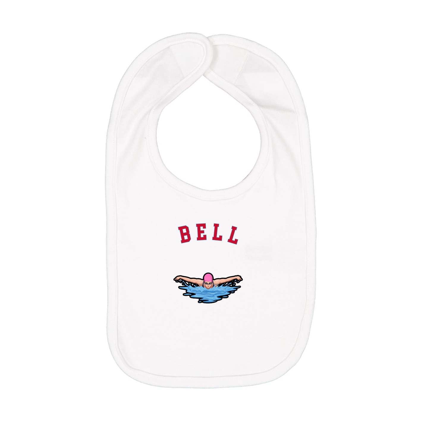 Infant Bib — Shirsey Arch in White