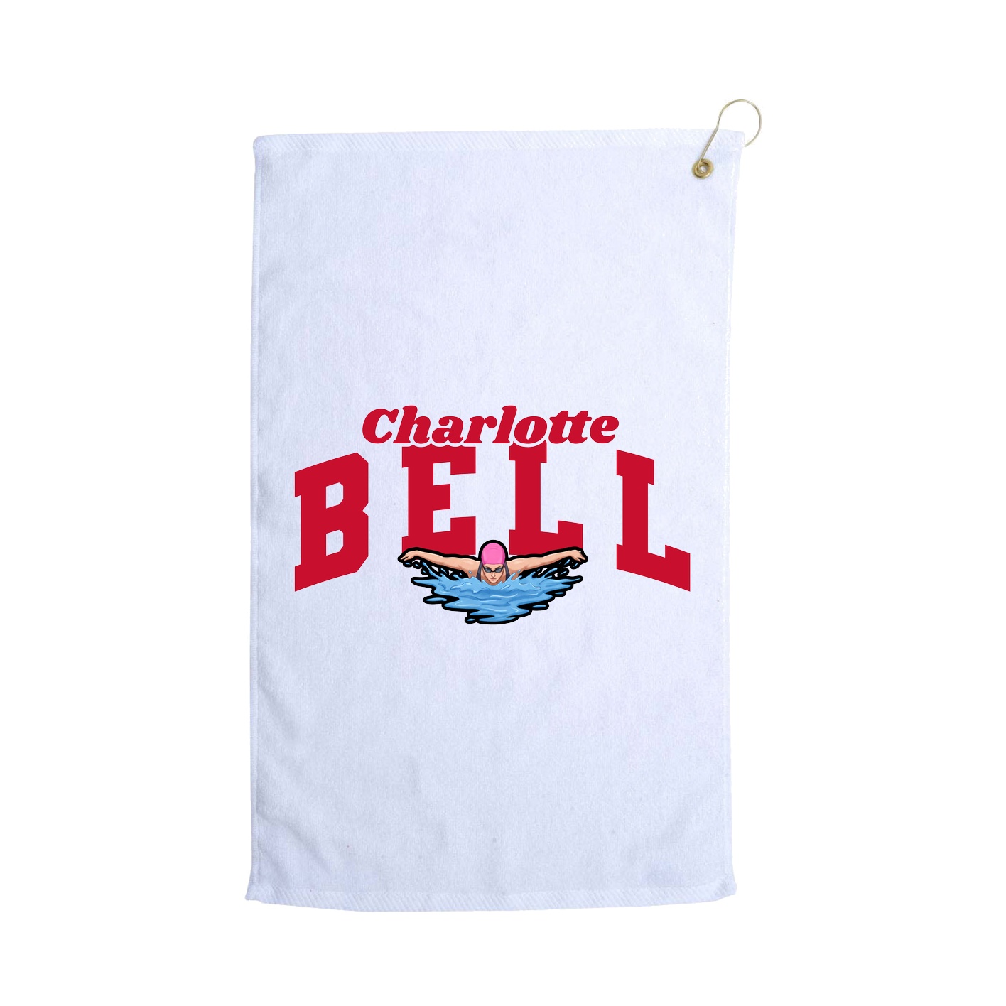 Golf Towel — Signature Arch in White