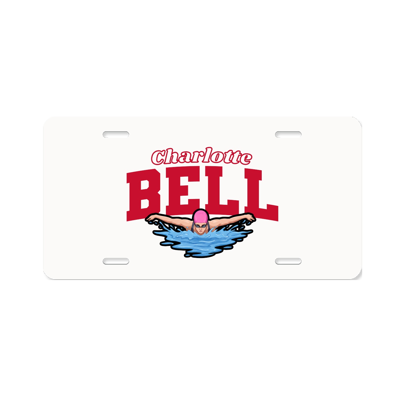 License Plate — Name Arch in Classic