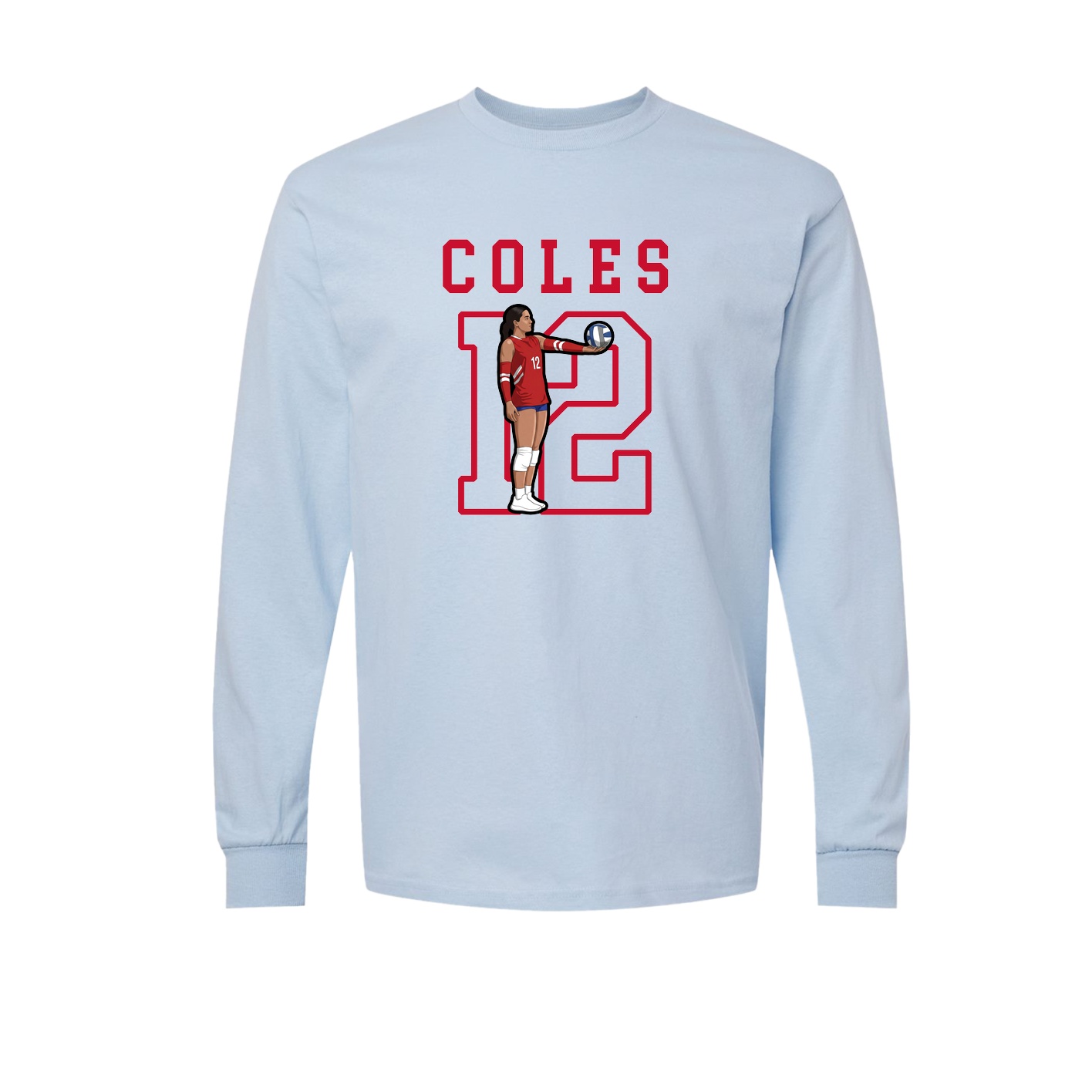 Long Sleeve Tee — Shirsey in Light Blue