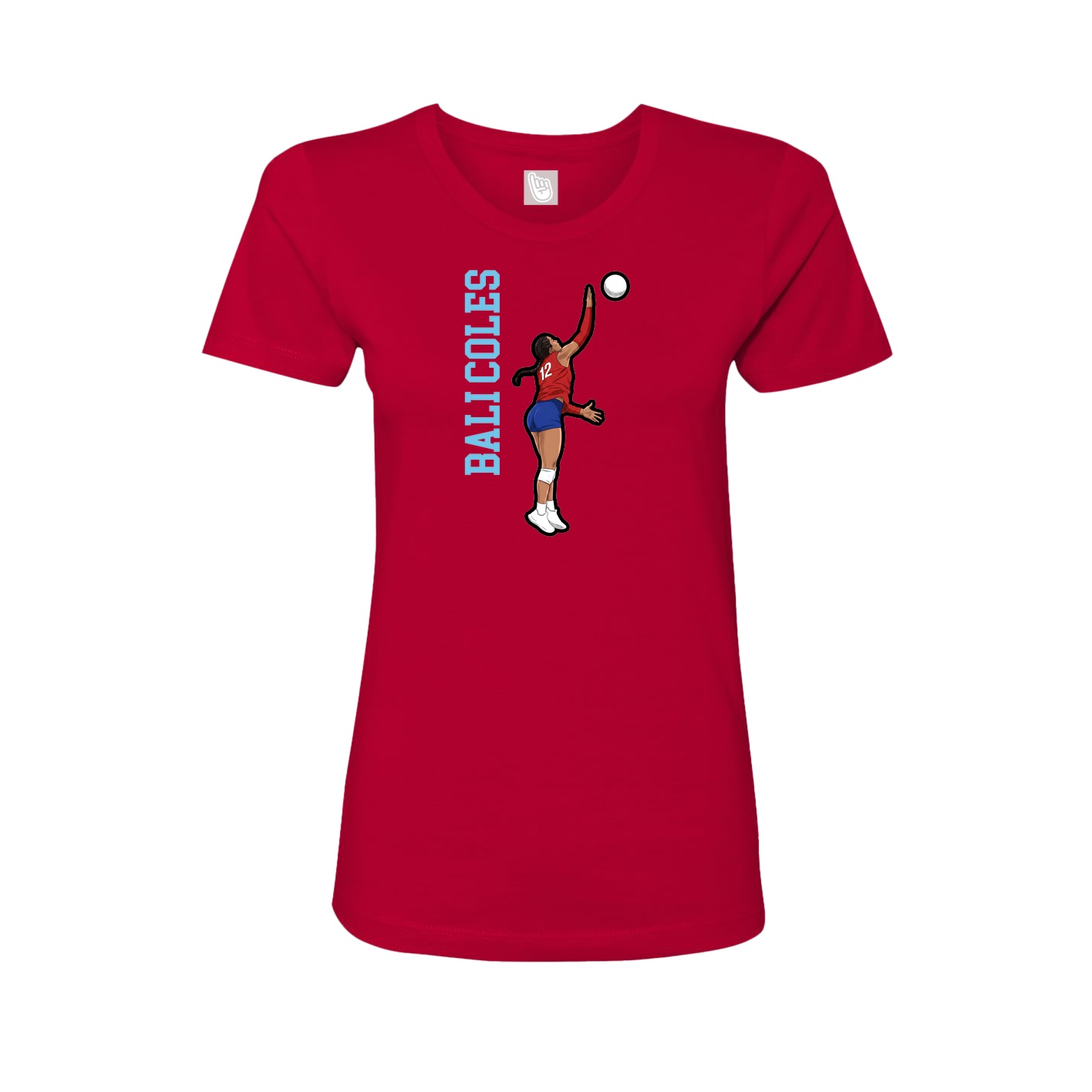 Womens Tee — Name Vertical in Red