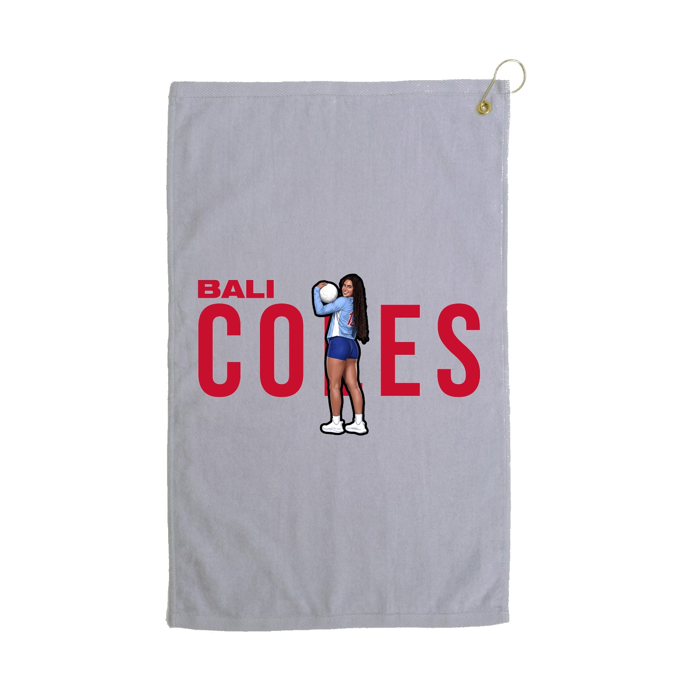 Golf Towel — Player Name in Grey