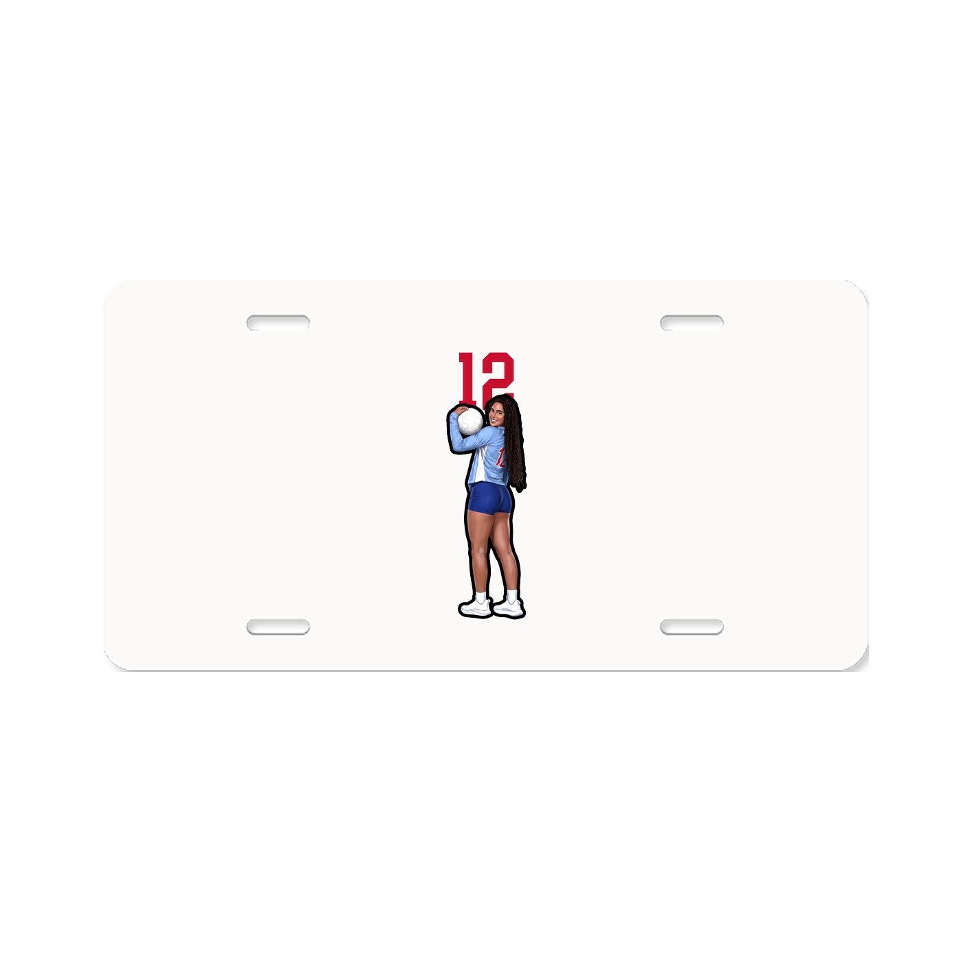 License Plate — Number Top in Classic