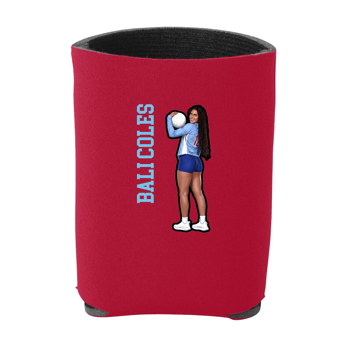 Can Holder — Name Vertical in Red