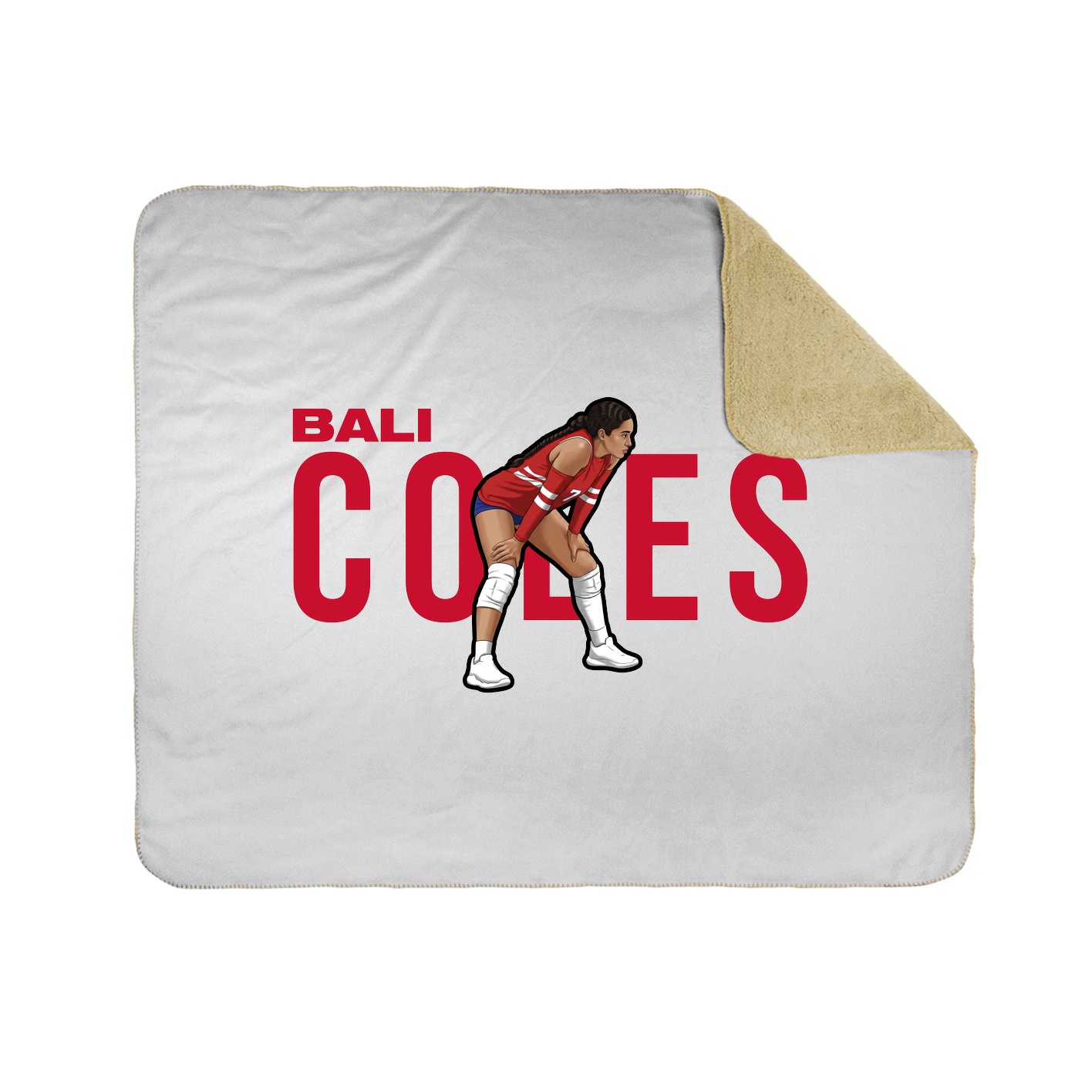 Throw Blanket — Player Name in White