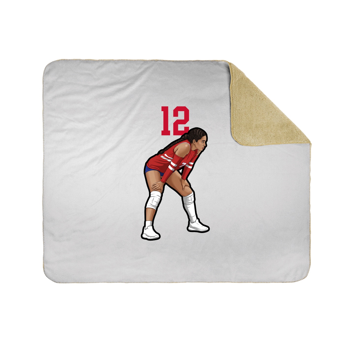 Throw Blanket — Number Top in White