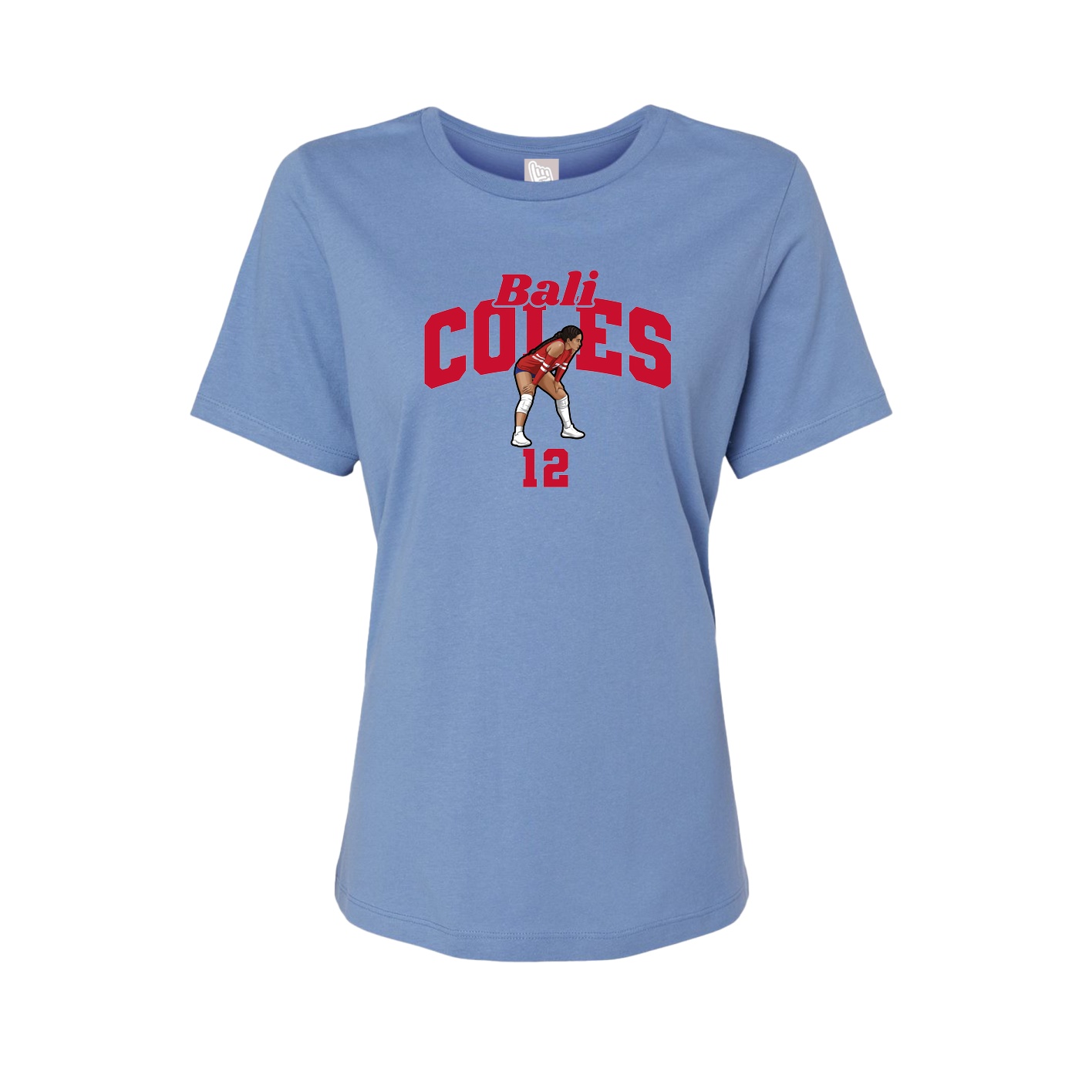 Womens Tee — Signature Arch in Powder Blue