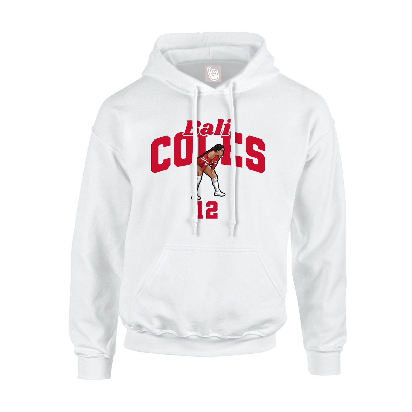Youth Hoodie — Signature Arch in White