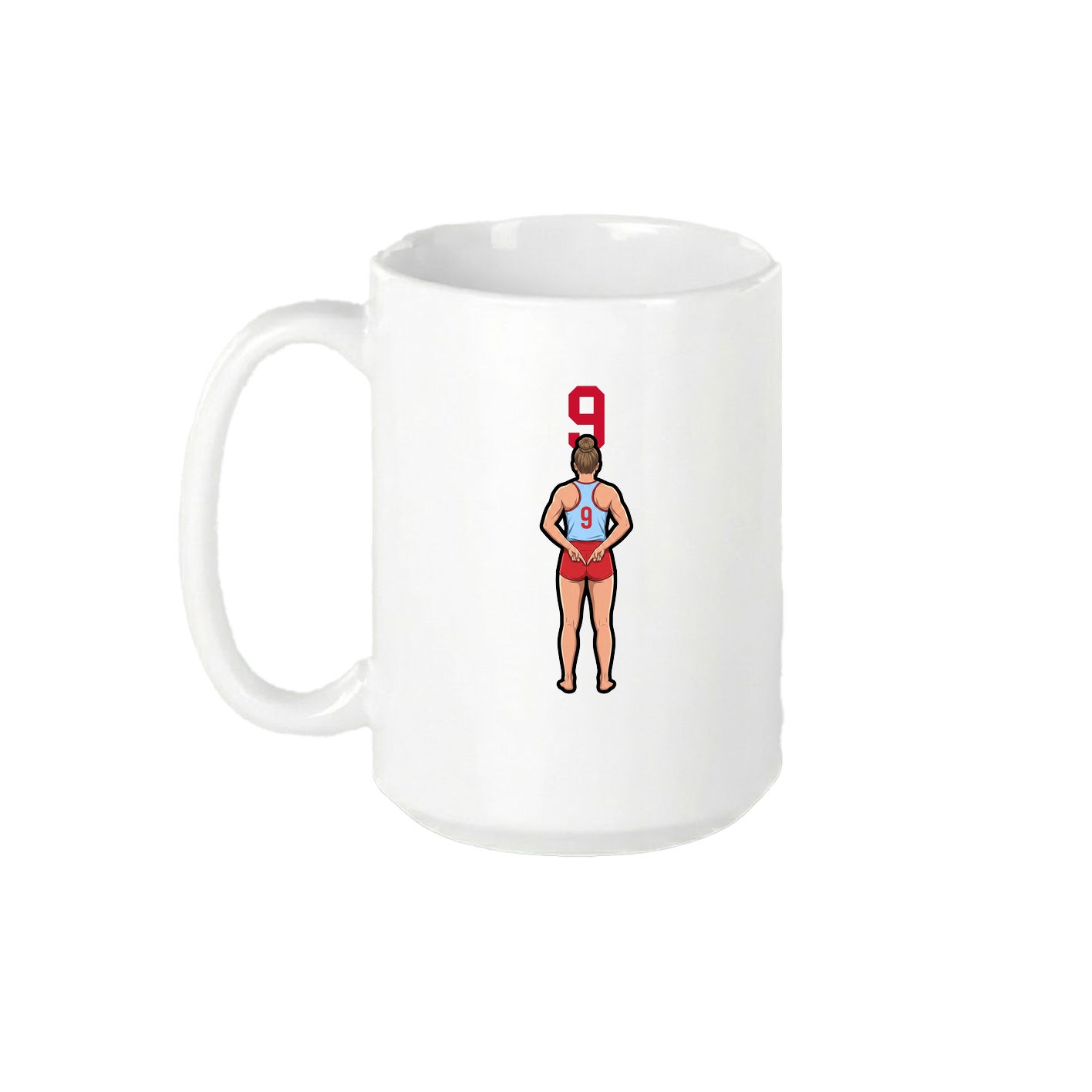 15oz Coffee Mug — Number Top in White