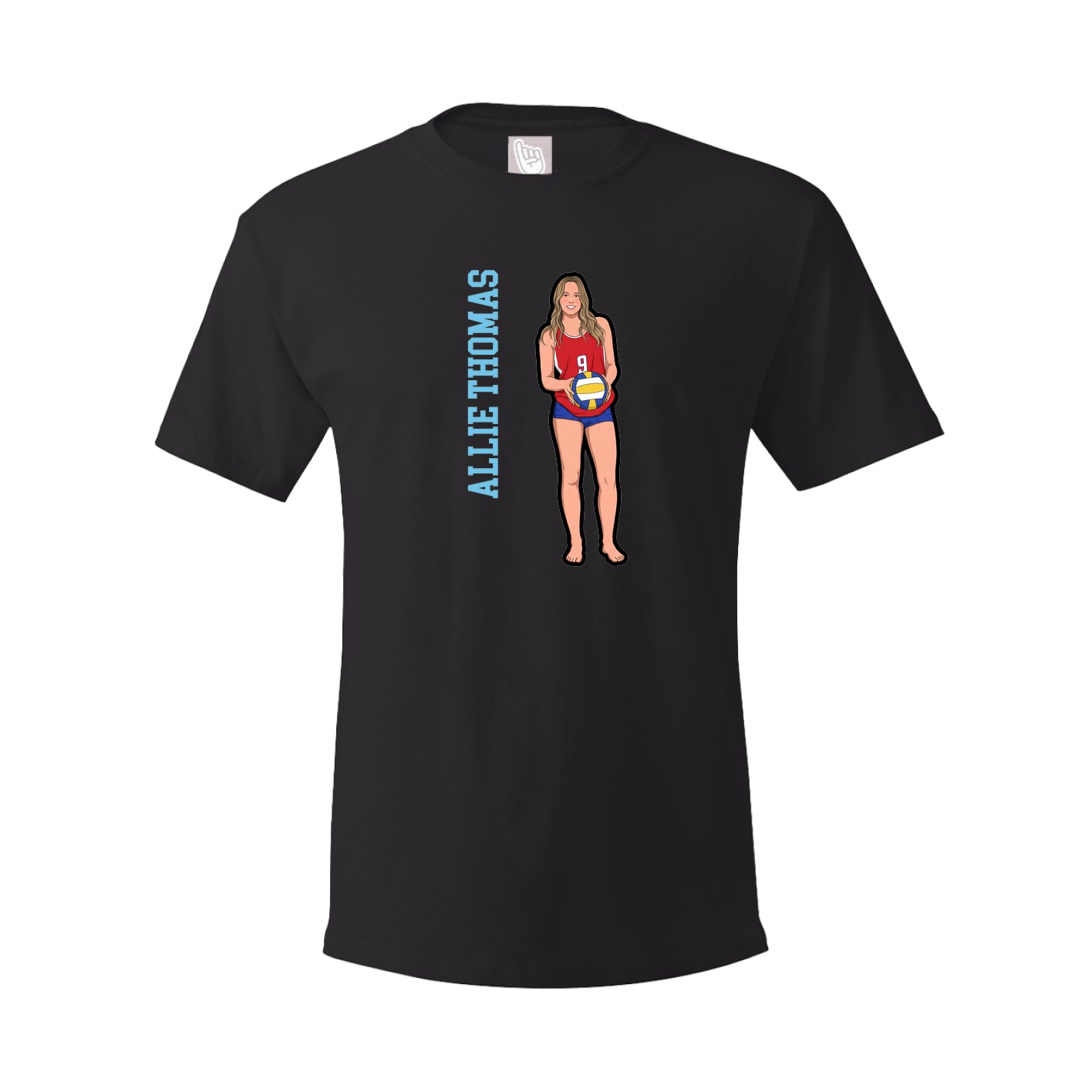 Tee — Name Vertical in Black