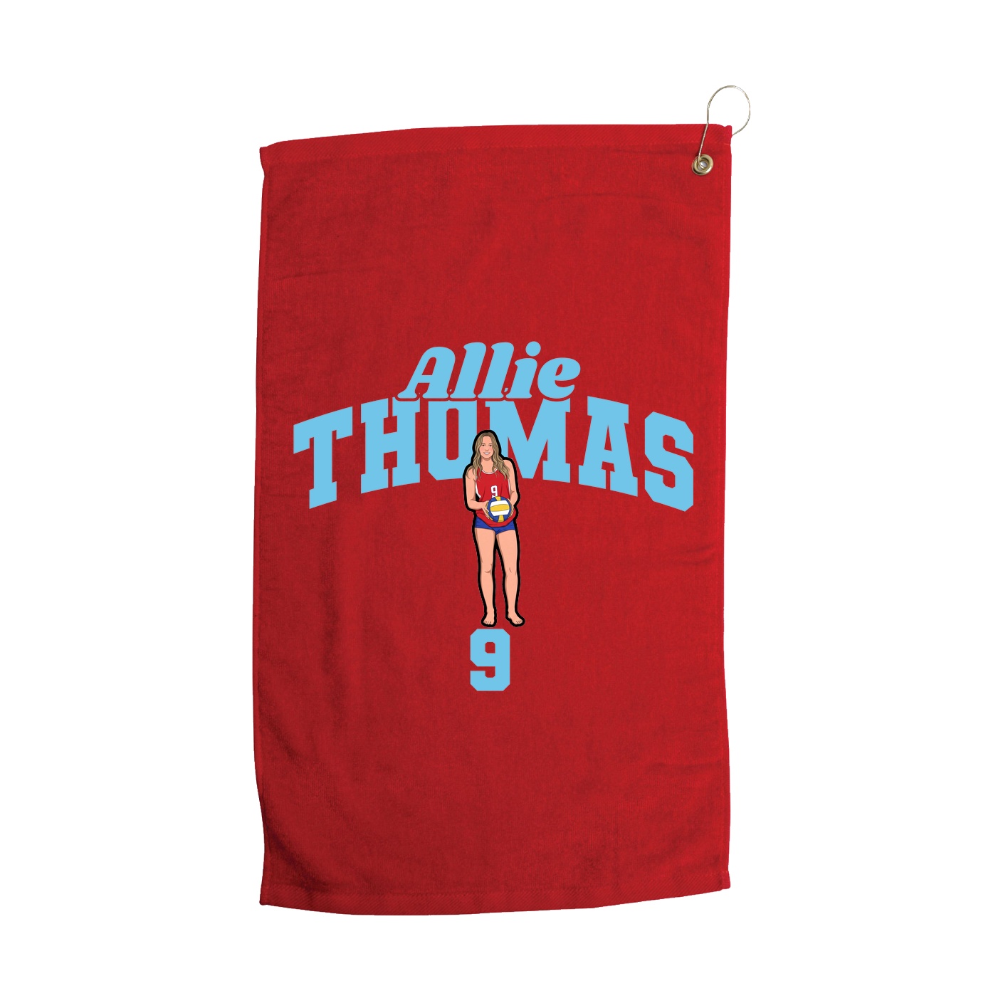 Golf Towel — Signature Arch in Red