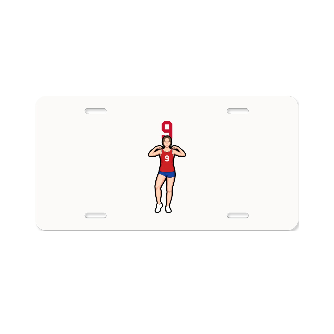 License Plate — Number Top in Classic