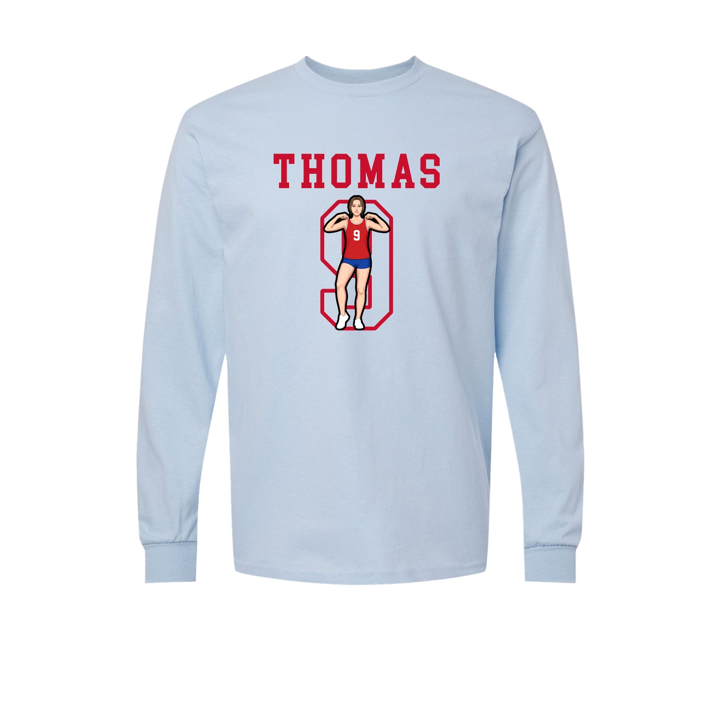Long Sleeve Tee — Shirsey in Light Blue