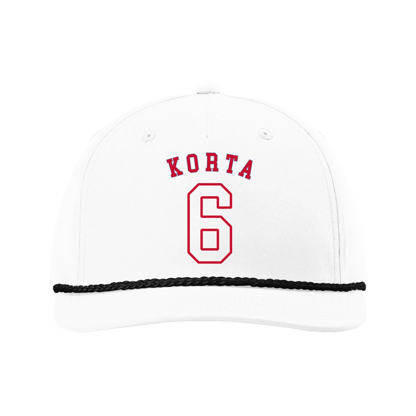 Five-Panel Classic Rope Cap — Shirsey Arch in White
