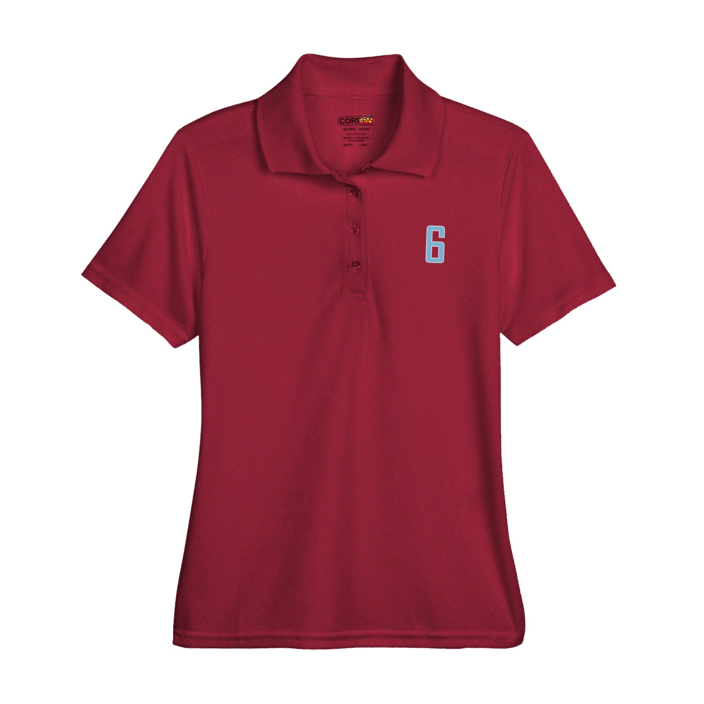 Womens Performance Polo — Front Shirsy in Red