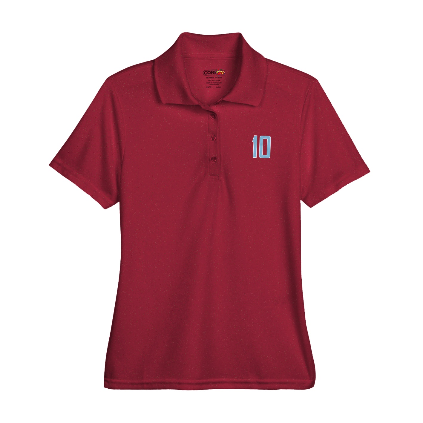 Womens Performance Polo — Front Shirsy in Red