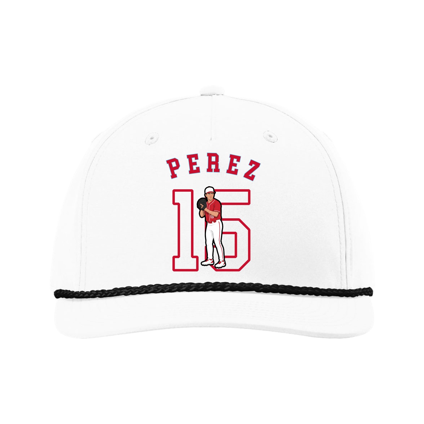 Five-Panel Classic Rope Cap — Shirsey Arch in White