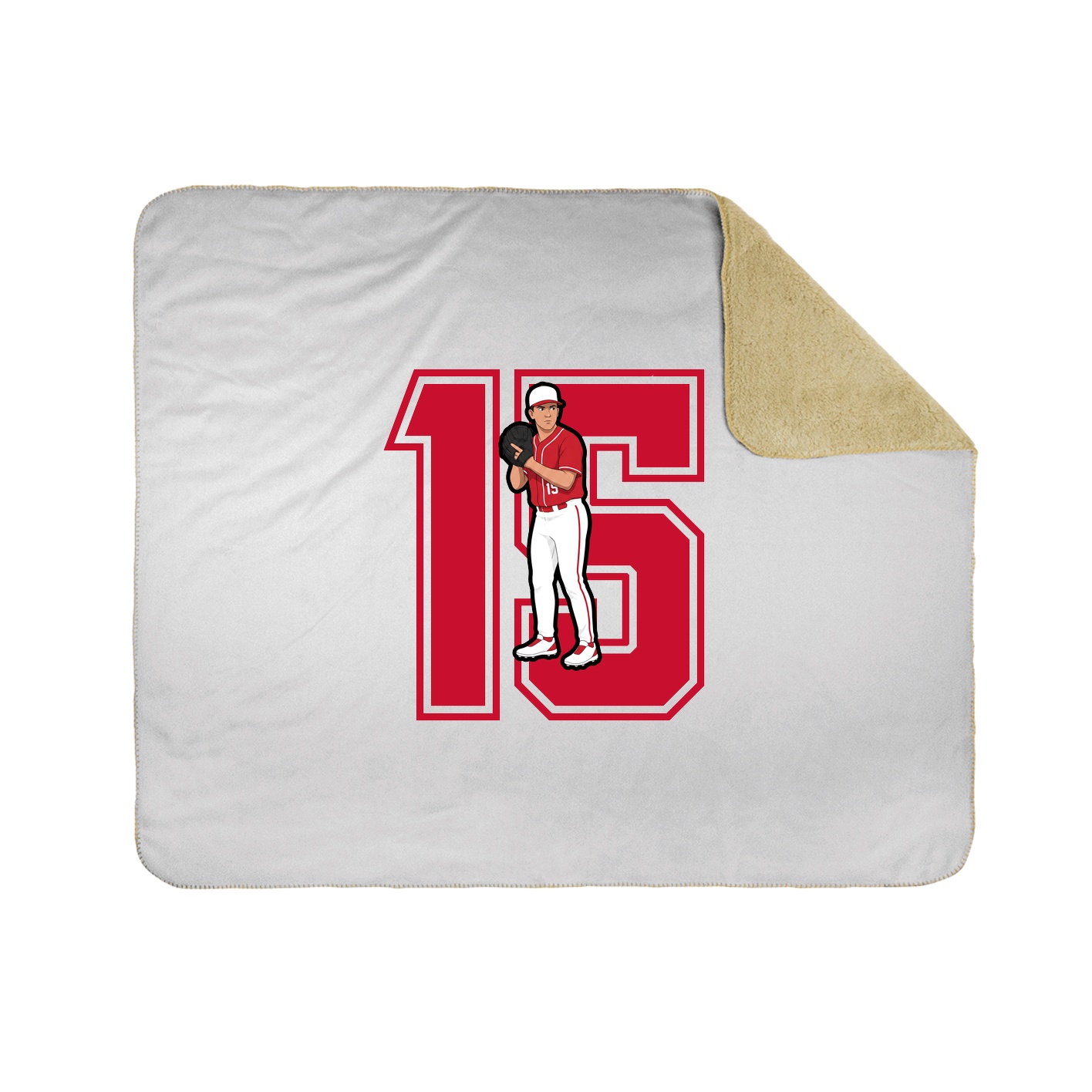 Throw Blanket — Number in White