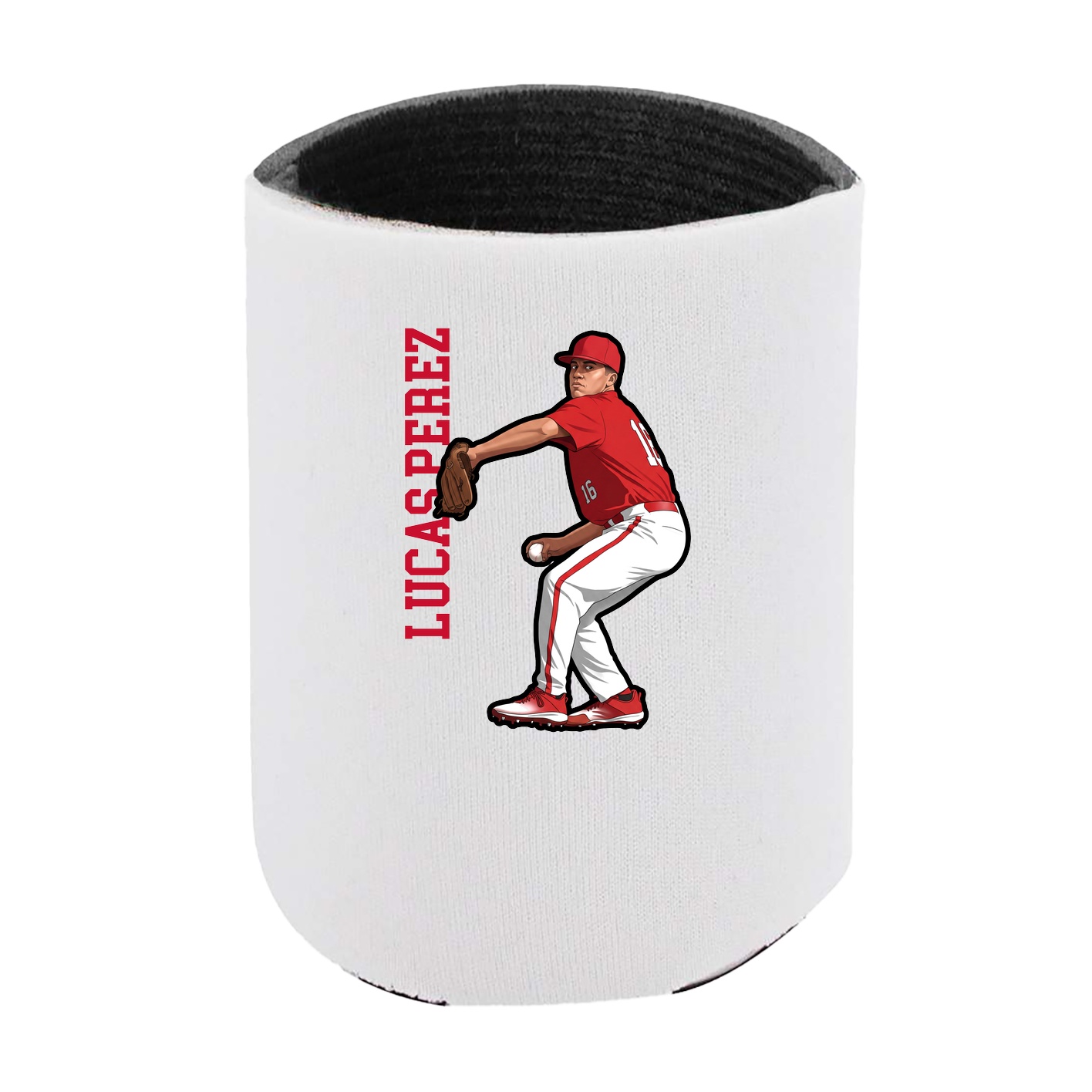 Can Holder — Name Vertical in White