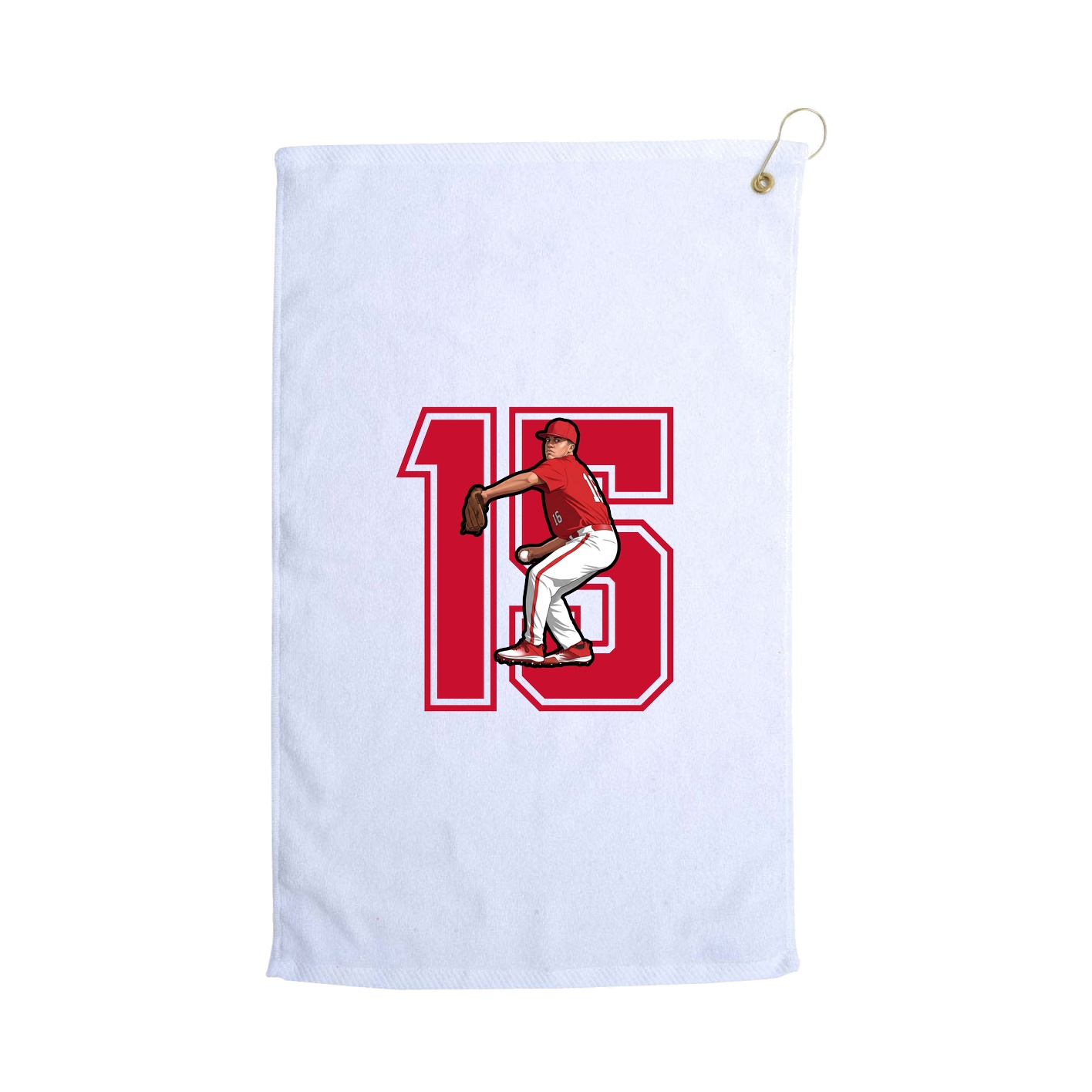 Golf Towel — Number in White