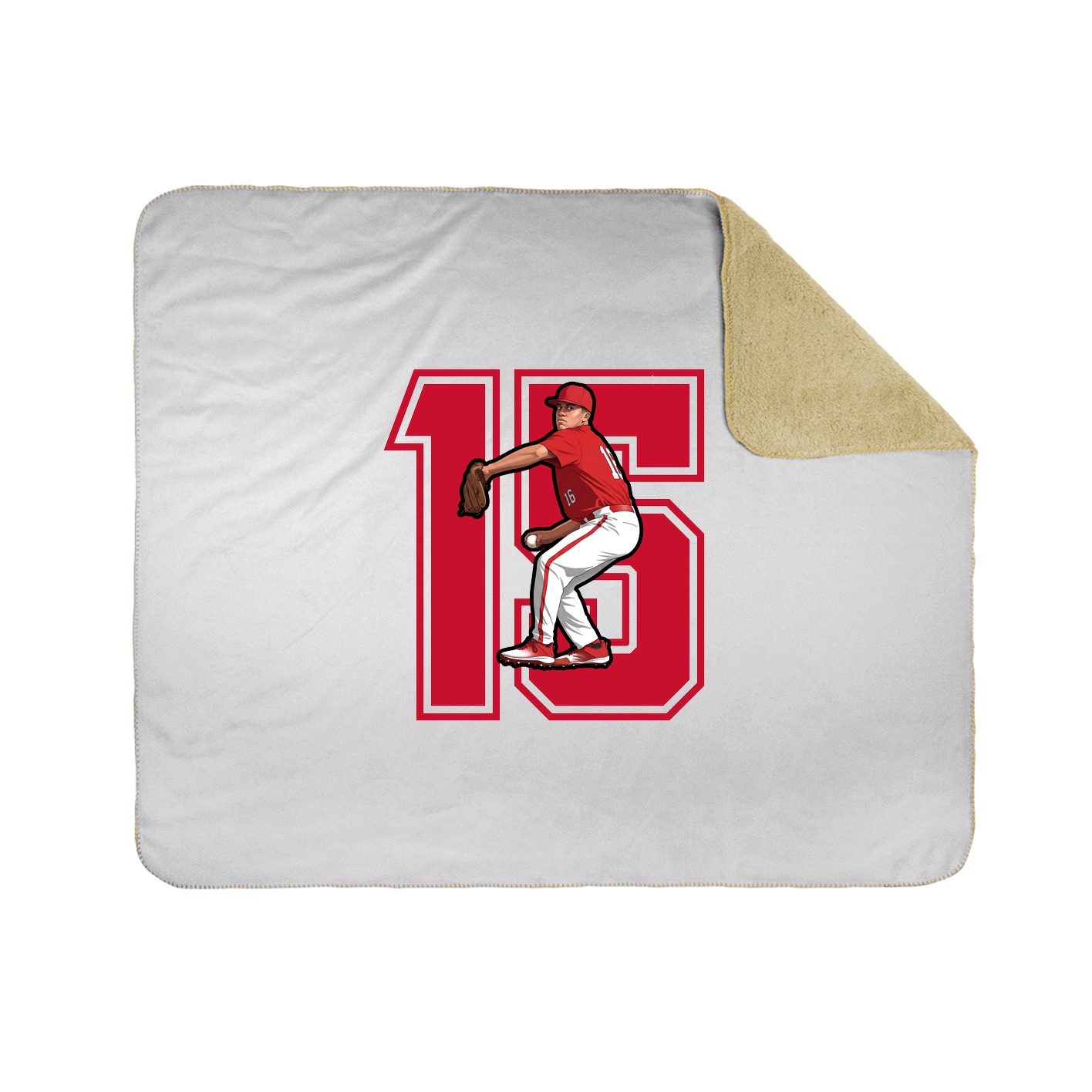 Throw Blanket — Number in White