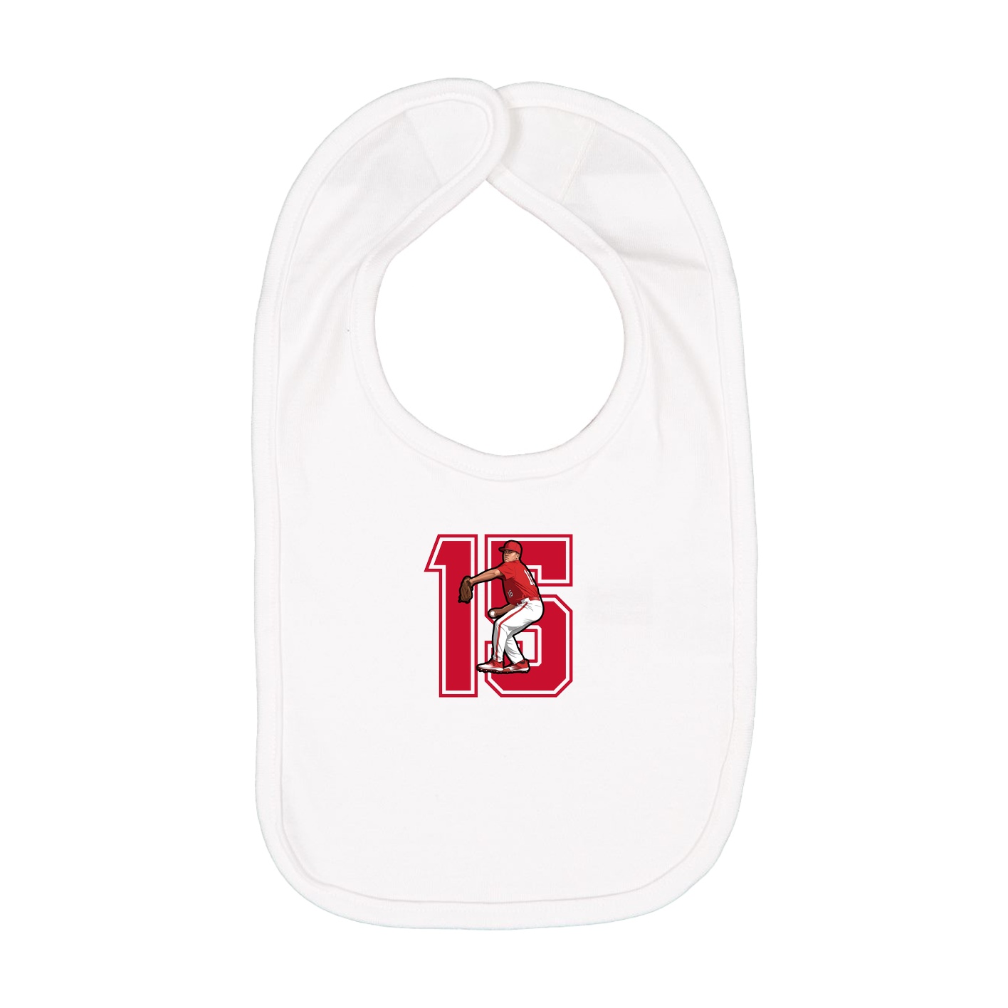 Infant Bib — Number in White