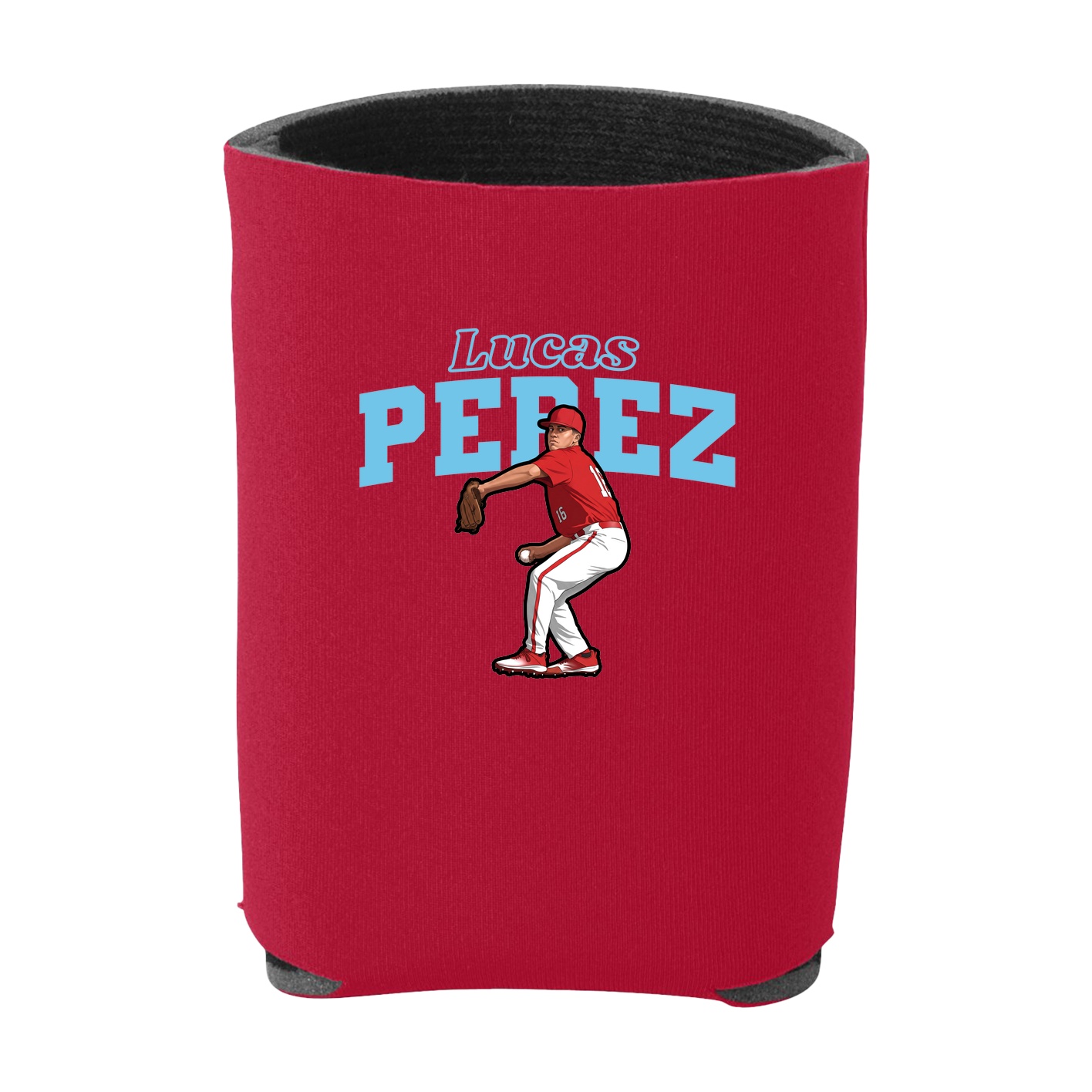 Can Holder — Name Arch in Red
