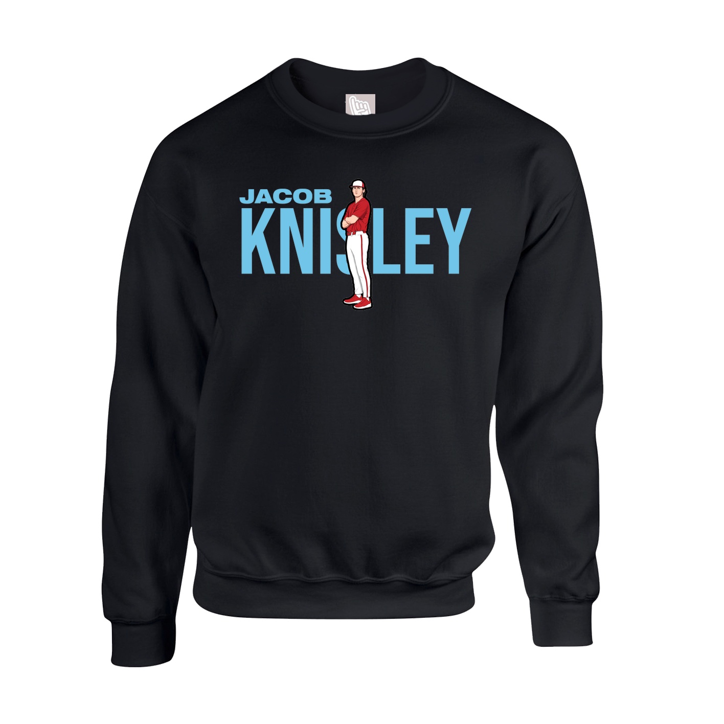 Fleece Crew — Player Name in Black
