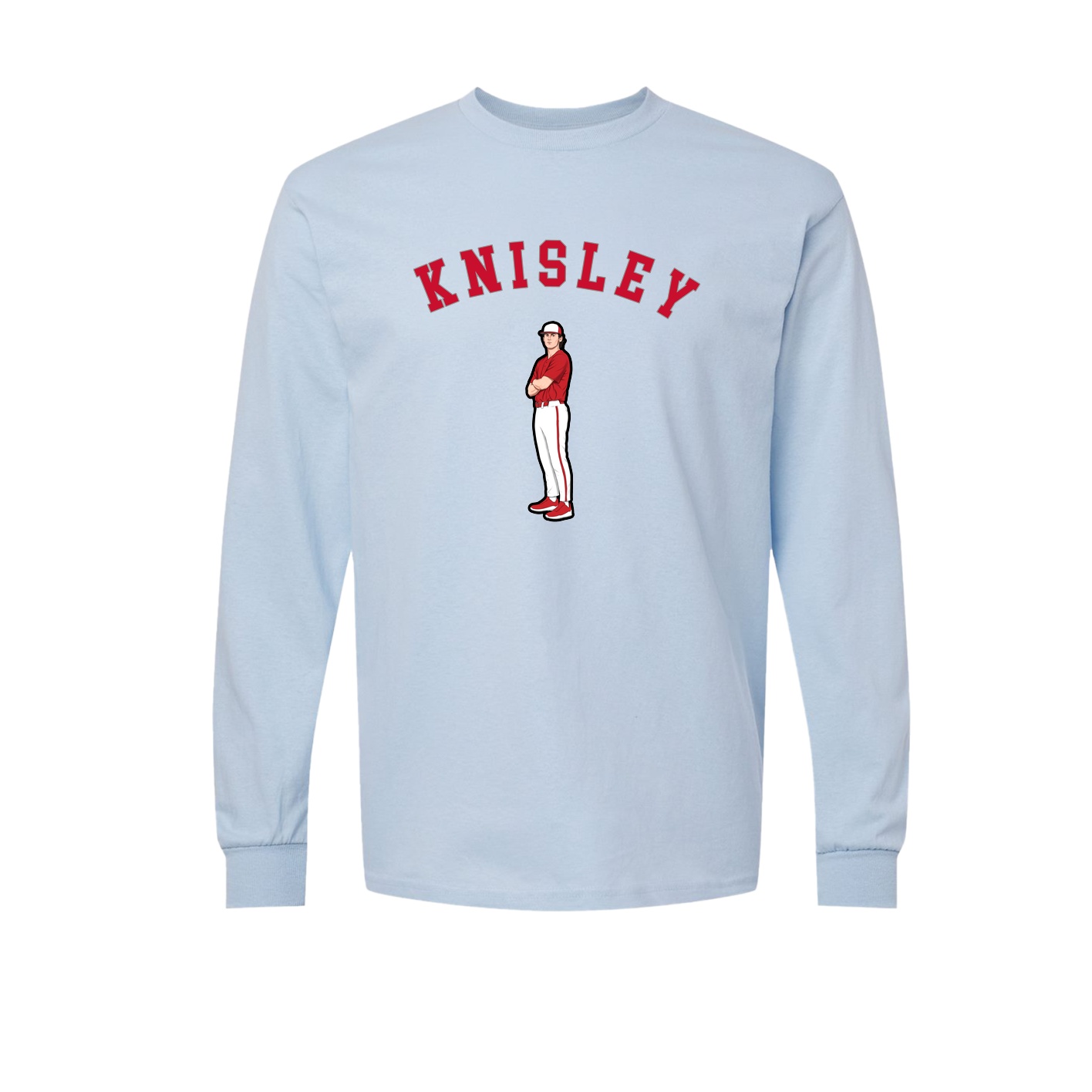 Long Sleeve Tee — Shirsey Arch in Light Blue