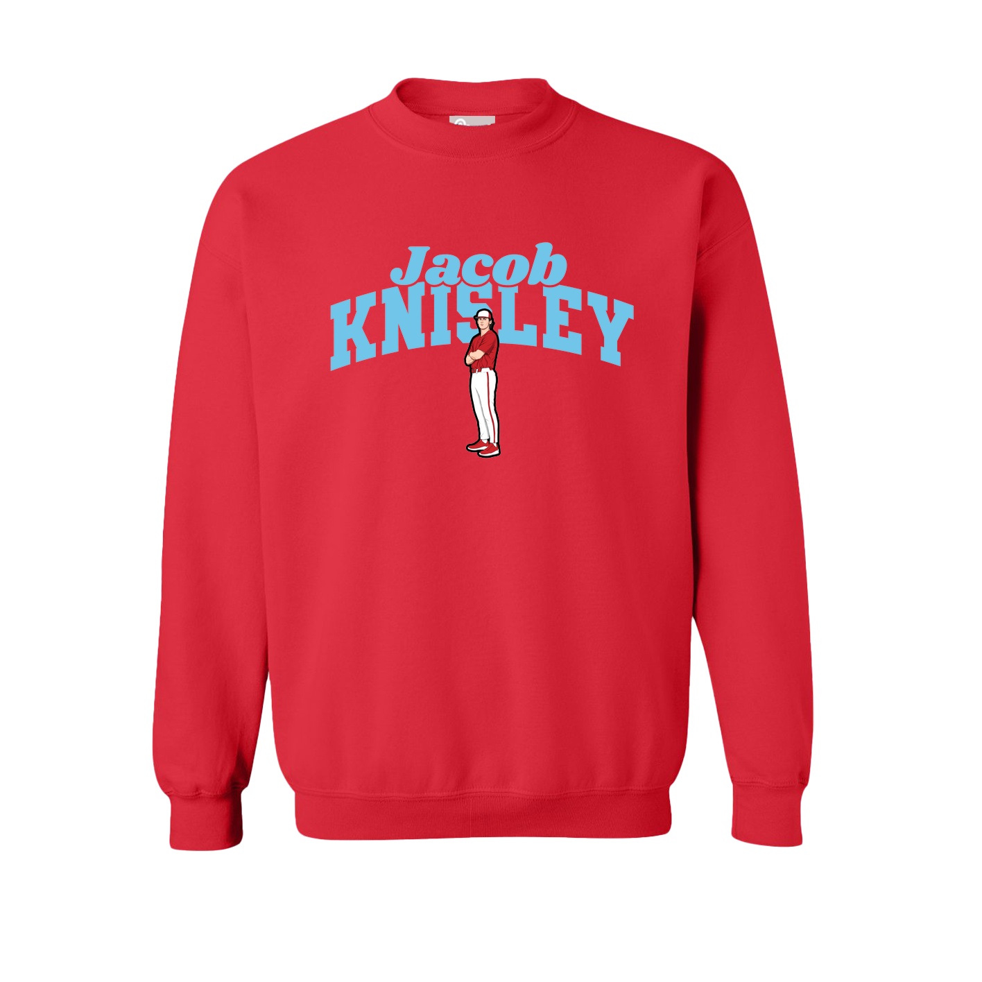 Fleece Crew — Signature Arch in Red