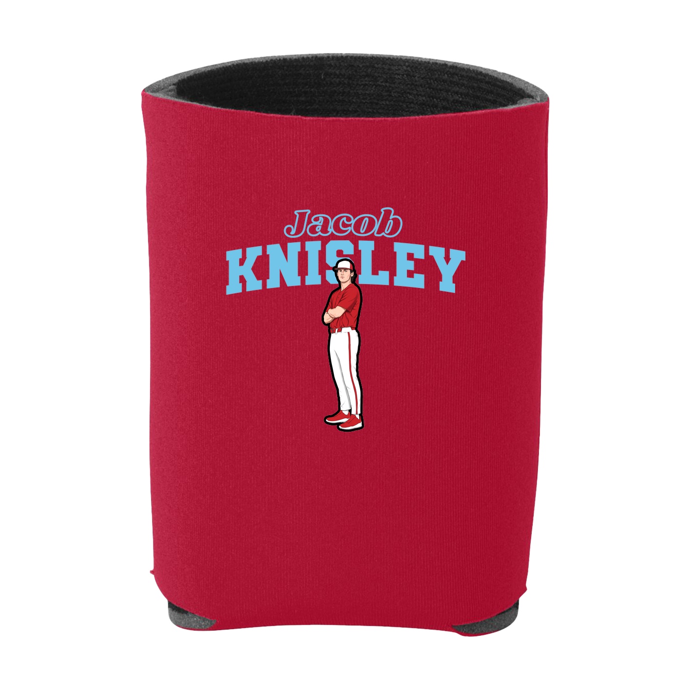 Can Holder — Name Arch in Red