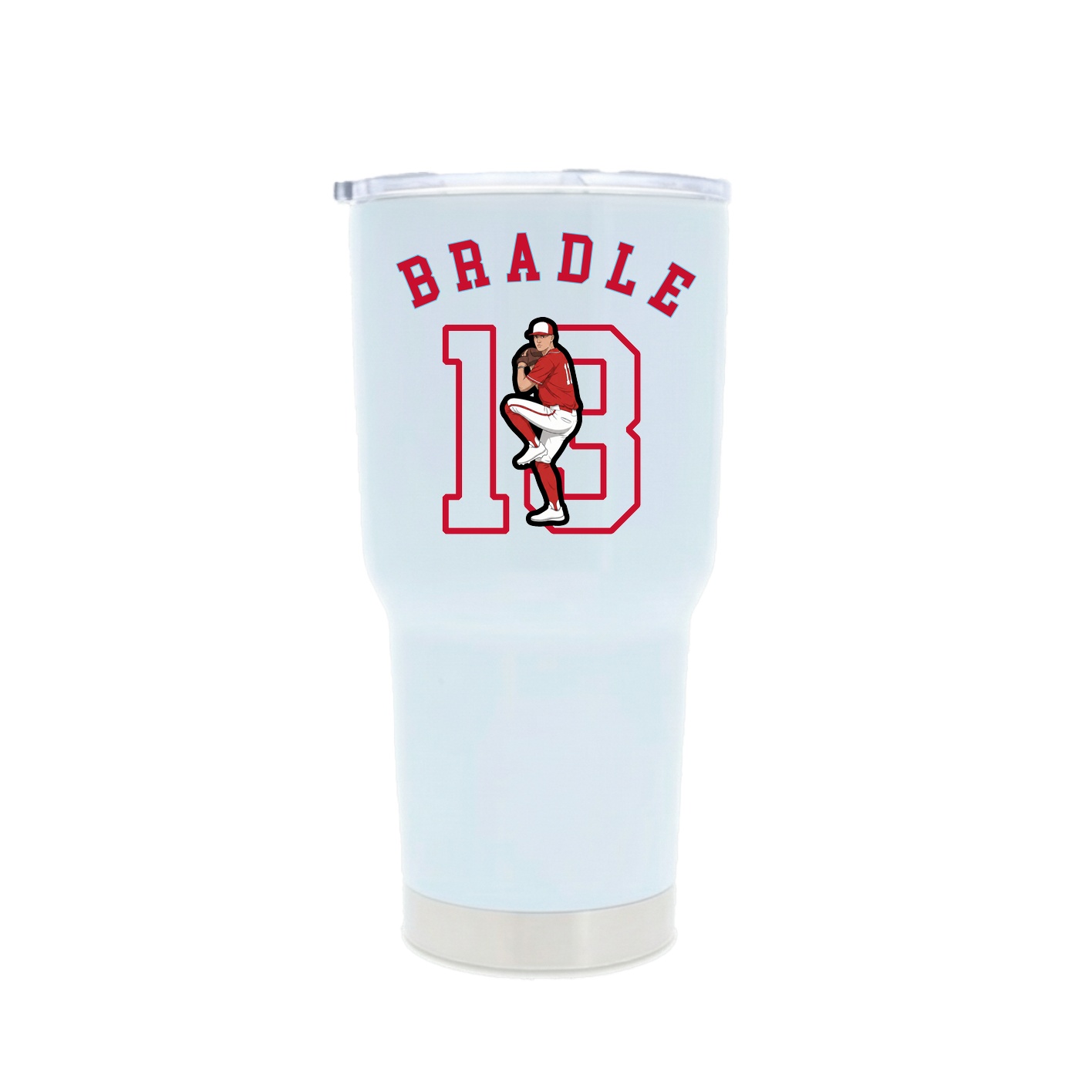30oz Stainless Steel Tumbler — Shirsey Arch in White