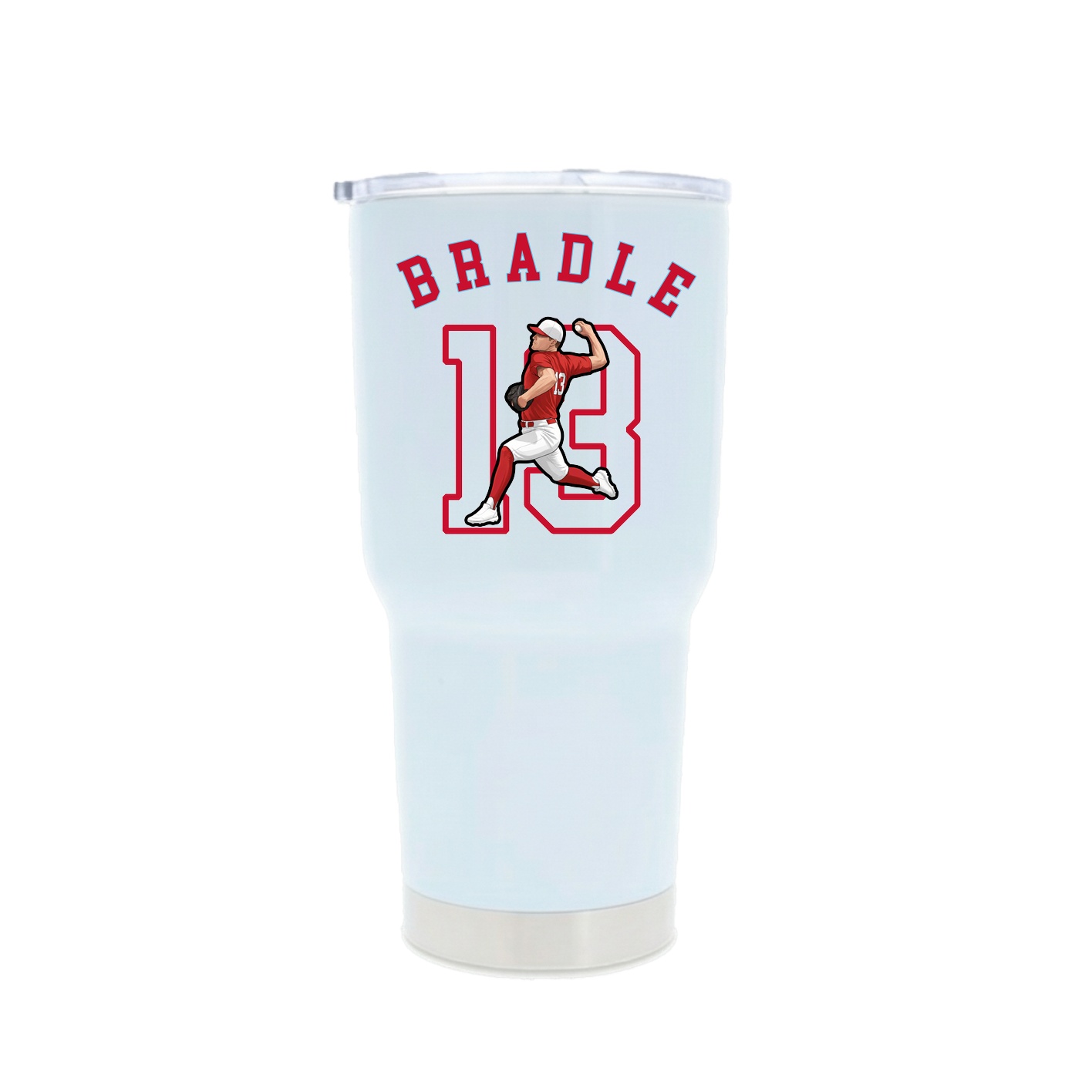 30oz Stainless Steel Tumbler — Shirsey Arch in White