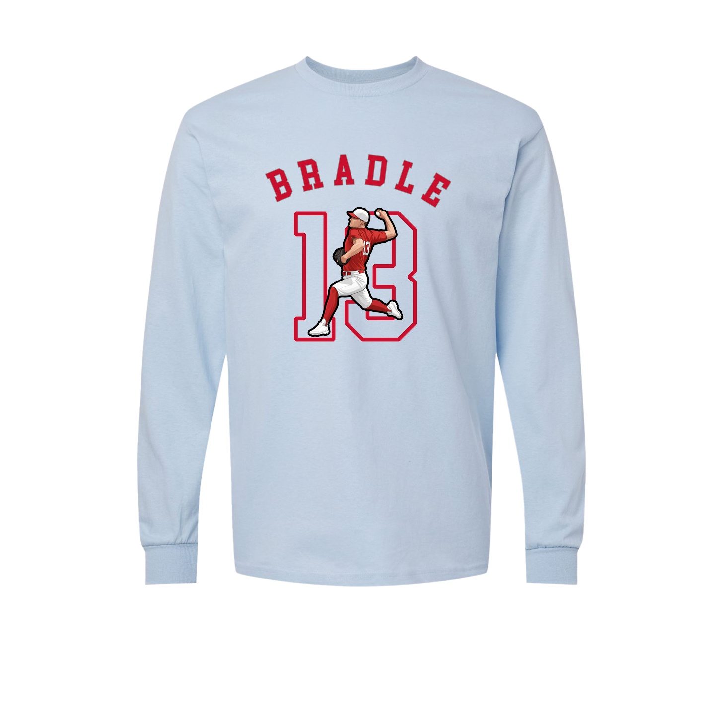 Long Sleeve Tee — Shirsey Arch in Light Blue