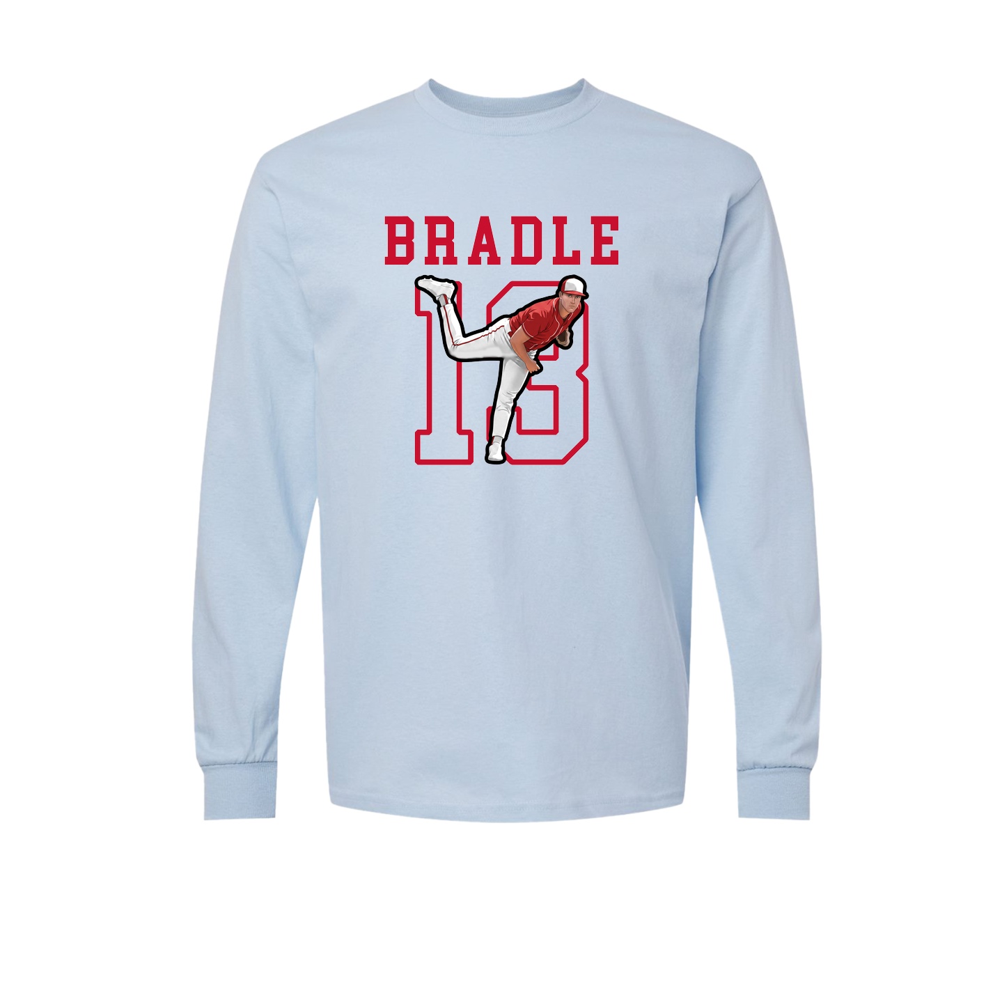 Long Sleeve Tee — Shirsey in Light Blue