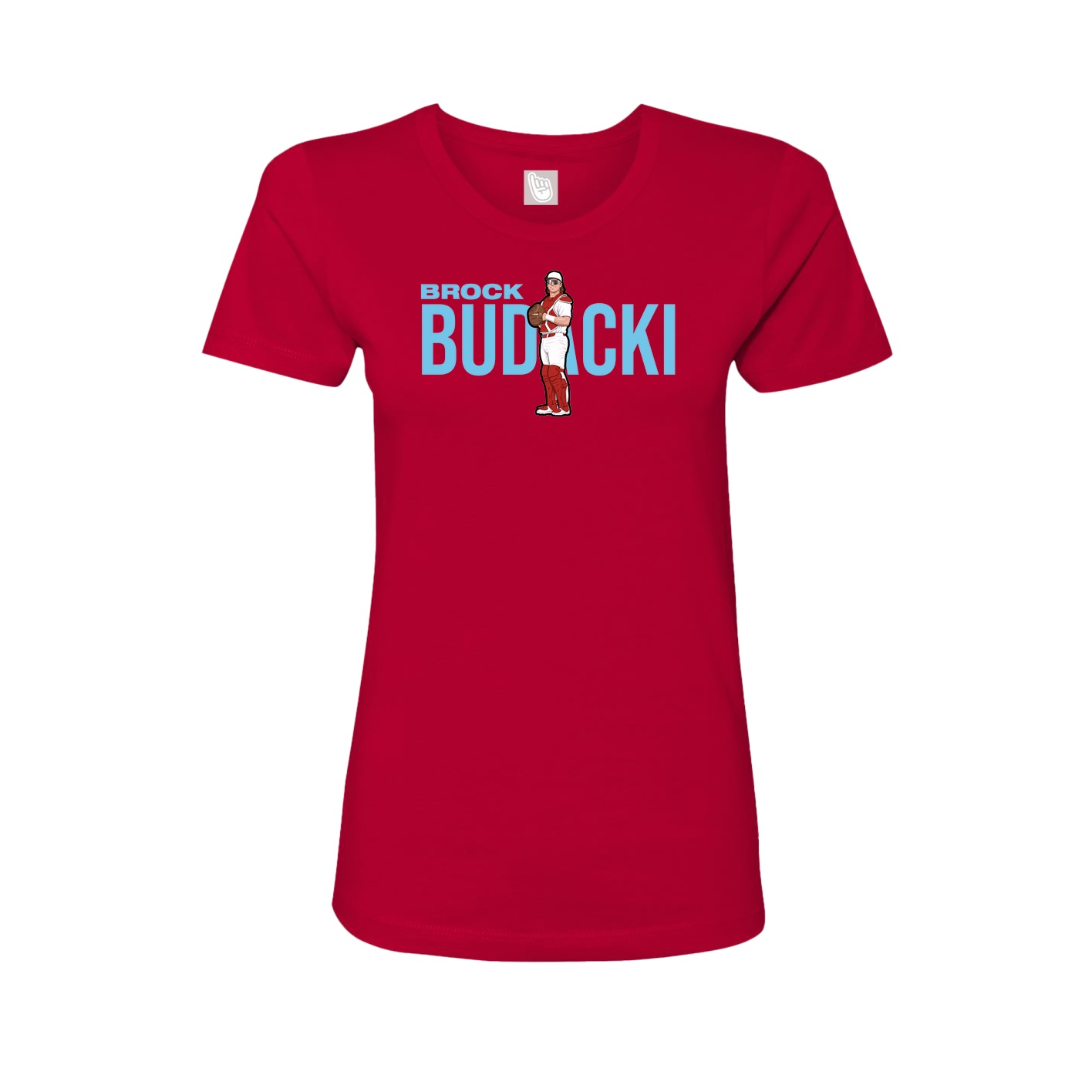 Fitted Women's Tee — Player Name in Red