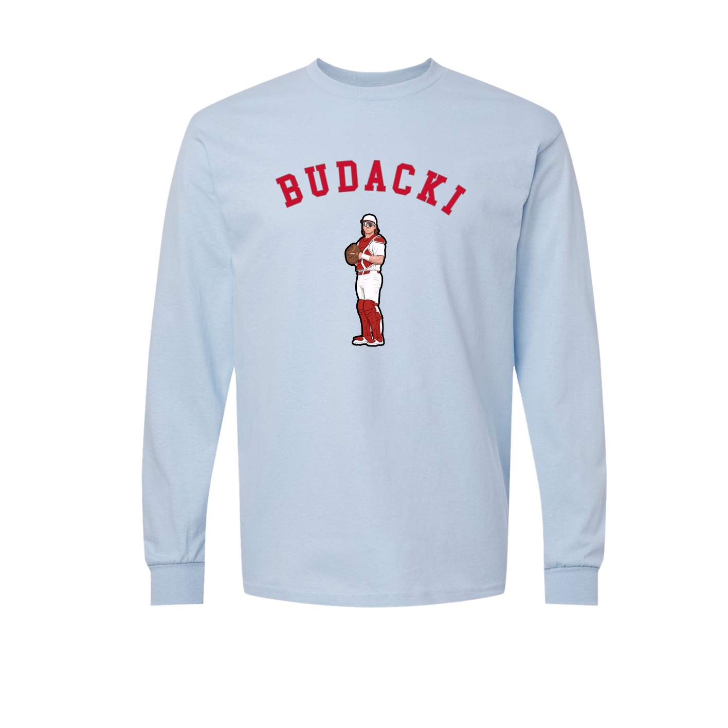 Long Sleeve Tee — Shirsey Arch in Light Blue